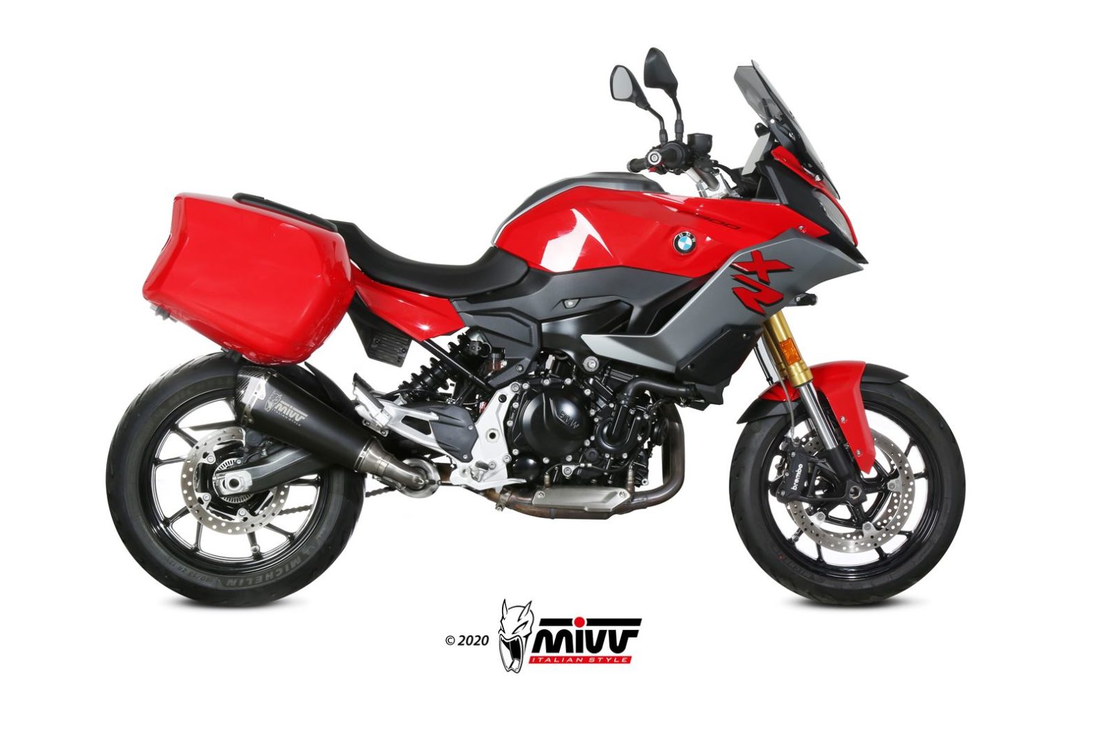 TERMINALE DI SCARICO IN ACCIAIO INOX NERO MIVV DELTA RACE BMW F 900 XR 2020-2024