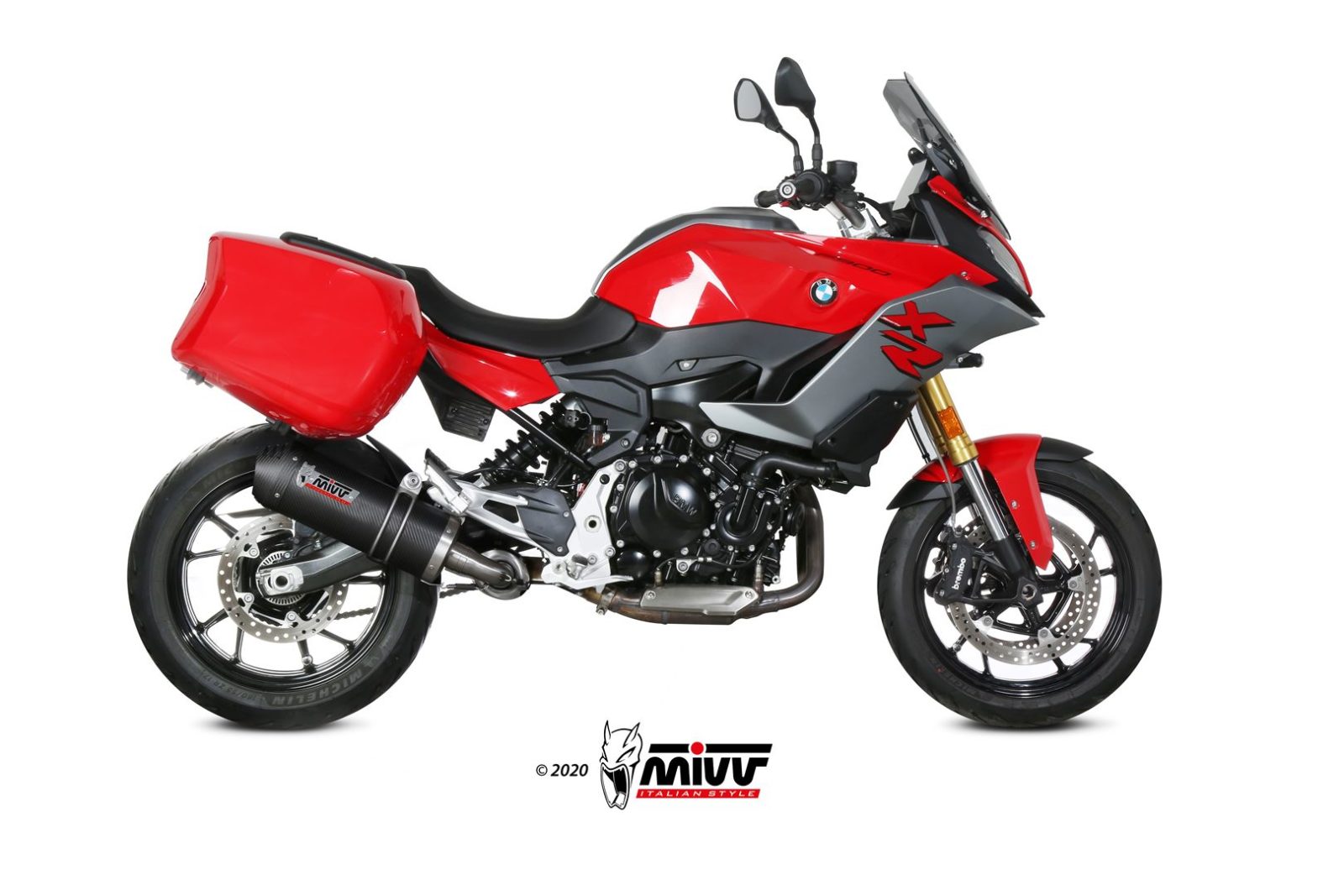 TERMINALE DI SCARICO IN CARBONIO MIVV OVAL BMW F 900 XR 2020 - 2024