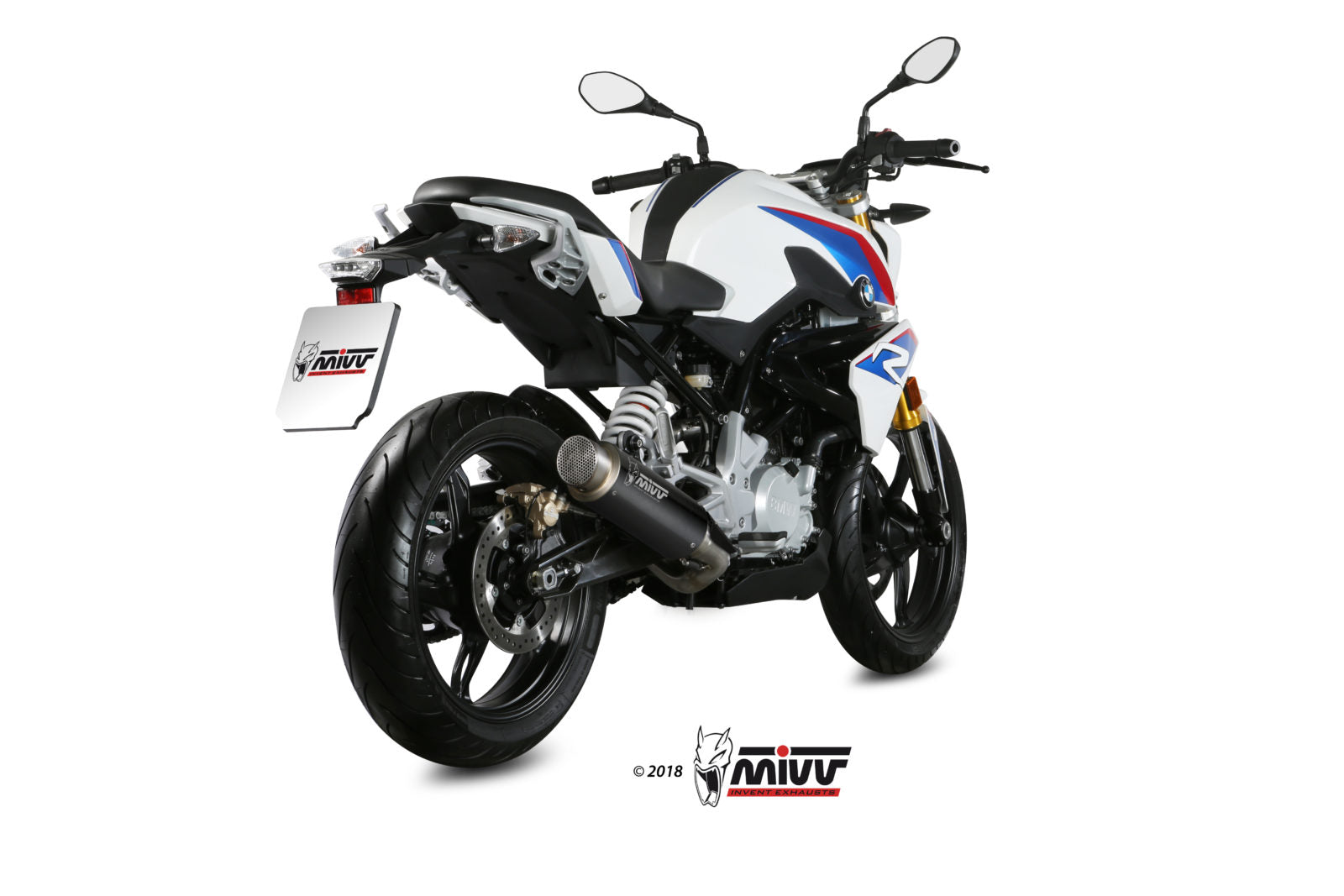 SCARICO COMPLETO IN ACCIAIO INOX NERO MIVV GPPRO BMW G 310 R 2018 - 2024