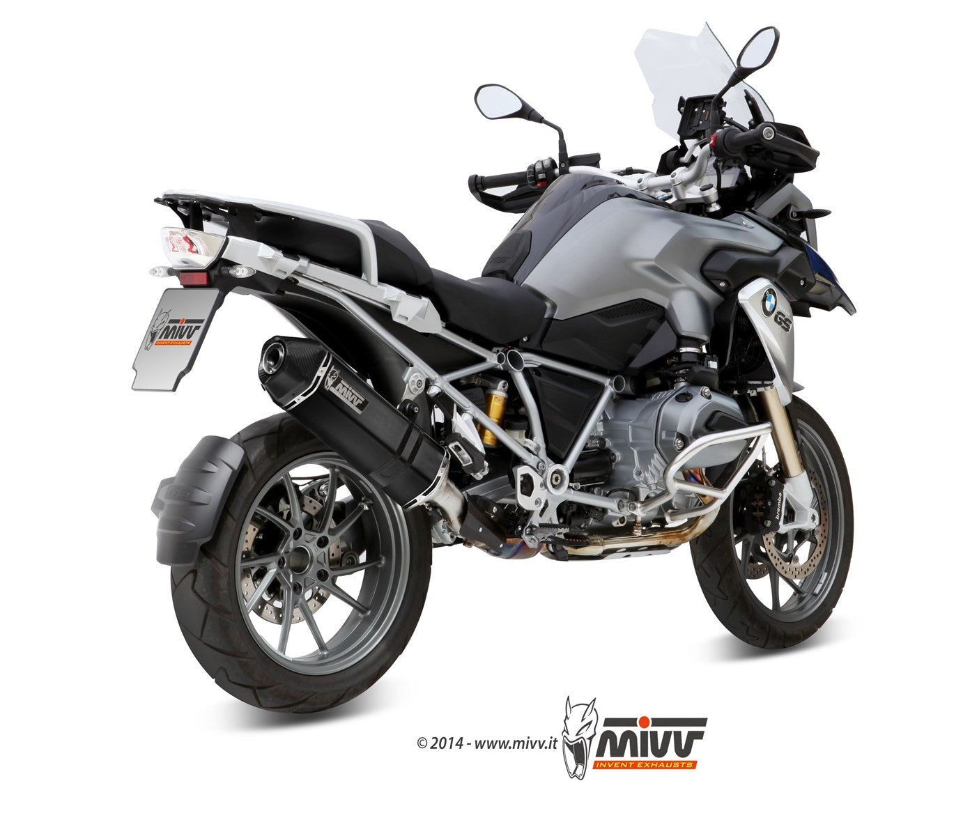 TERMINALE DI SCARICO INOX NERO MIVV SPEED EDGE BMW R 1200 GS /ADVENTURE 2013-18