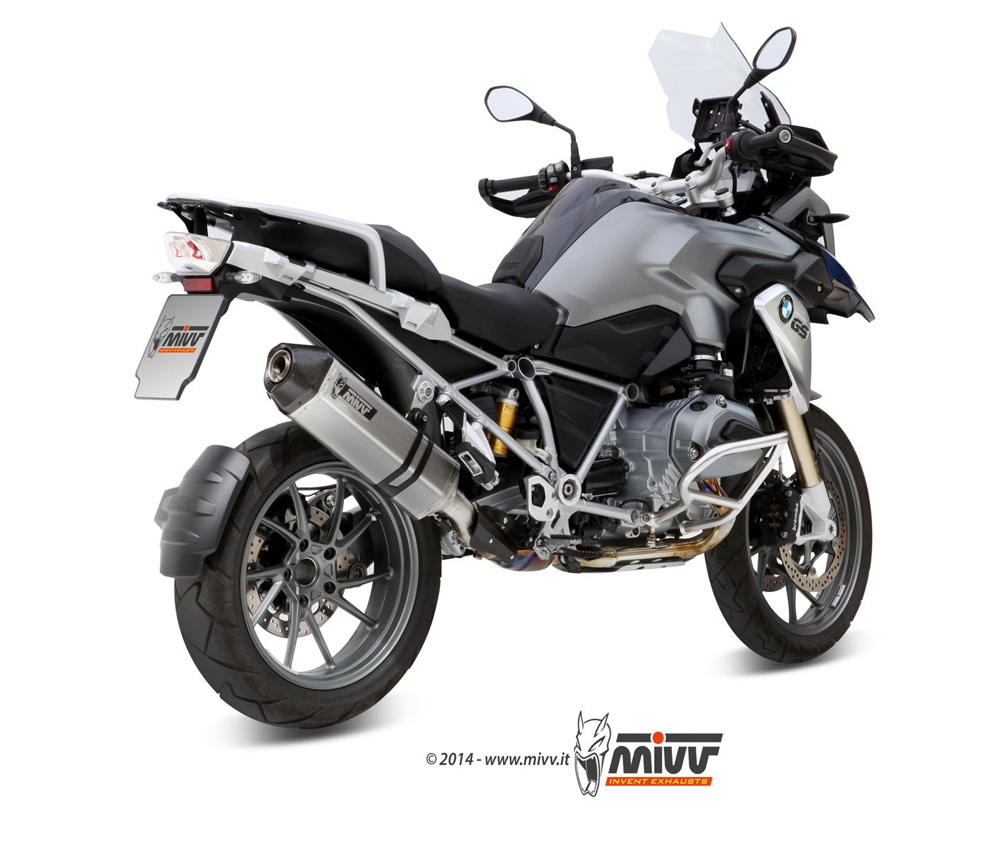 TERMINALE DI SCARICO ACCIAIO INOX MIVV SPEED EDGE BMW R1200 GS/ADVENTURE 2013-18
