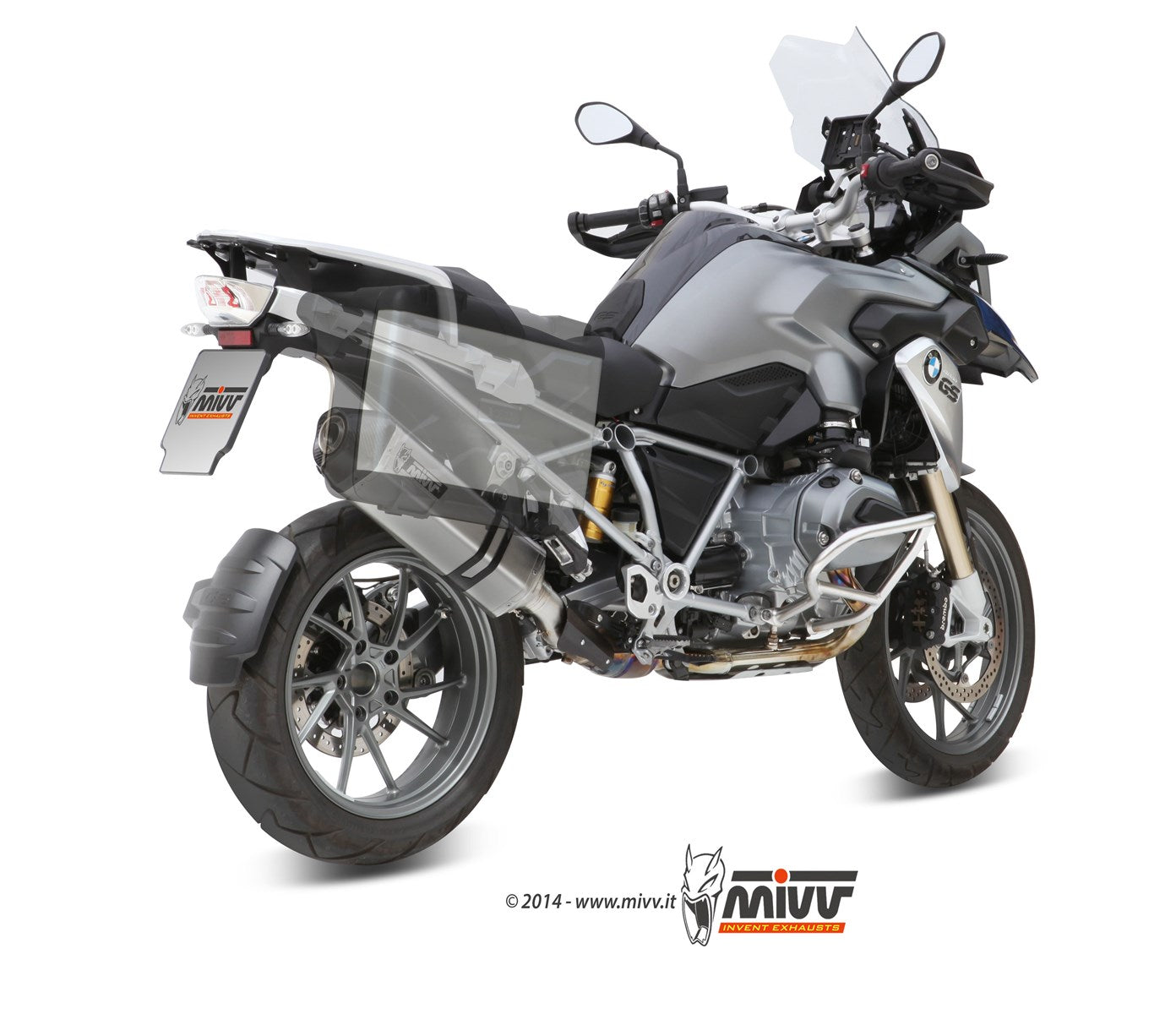 TERMINALE DI SCARICO ACCIAIO INOX MIVV SPEED EDGE BMW R1200 GS/ADVENTURE 2013-18