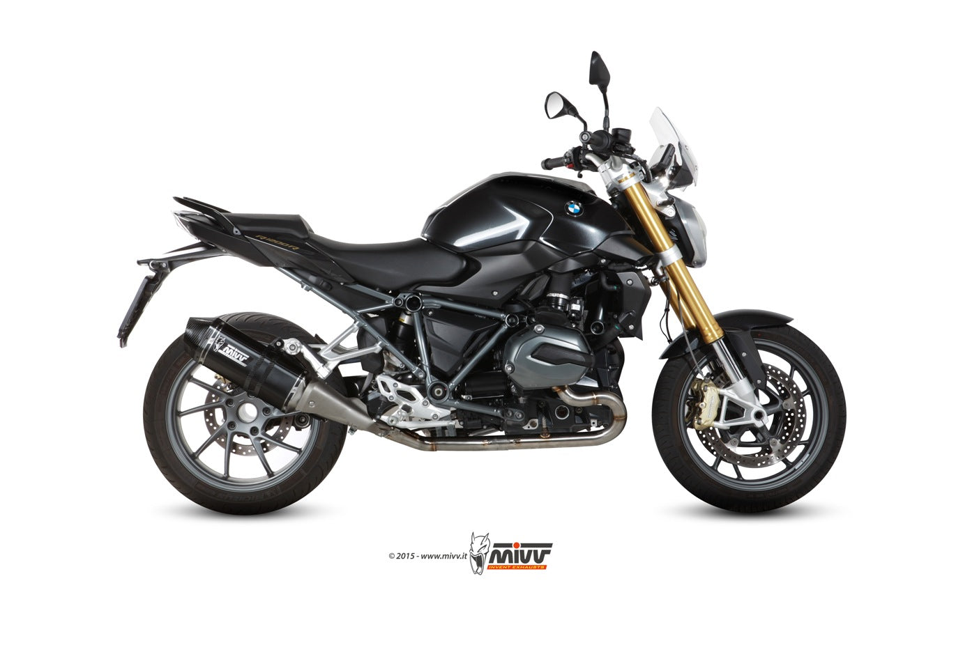TERMINALE DI SCARICO ACCIAIO INOX NERO MIVV SPEED EDGE BMW R 1200 R/RS 2015-2018