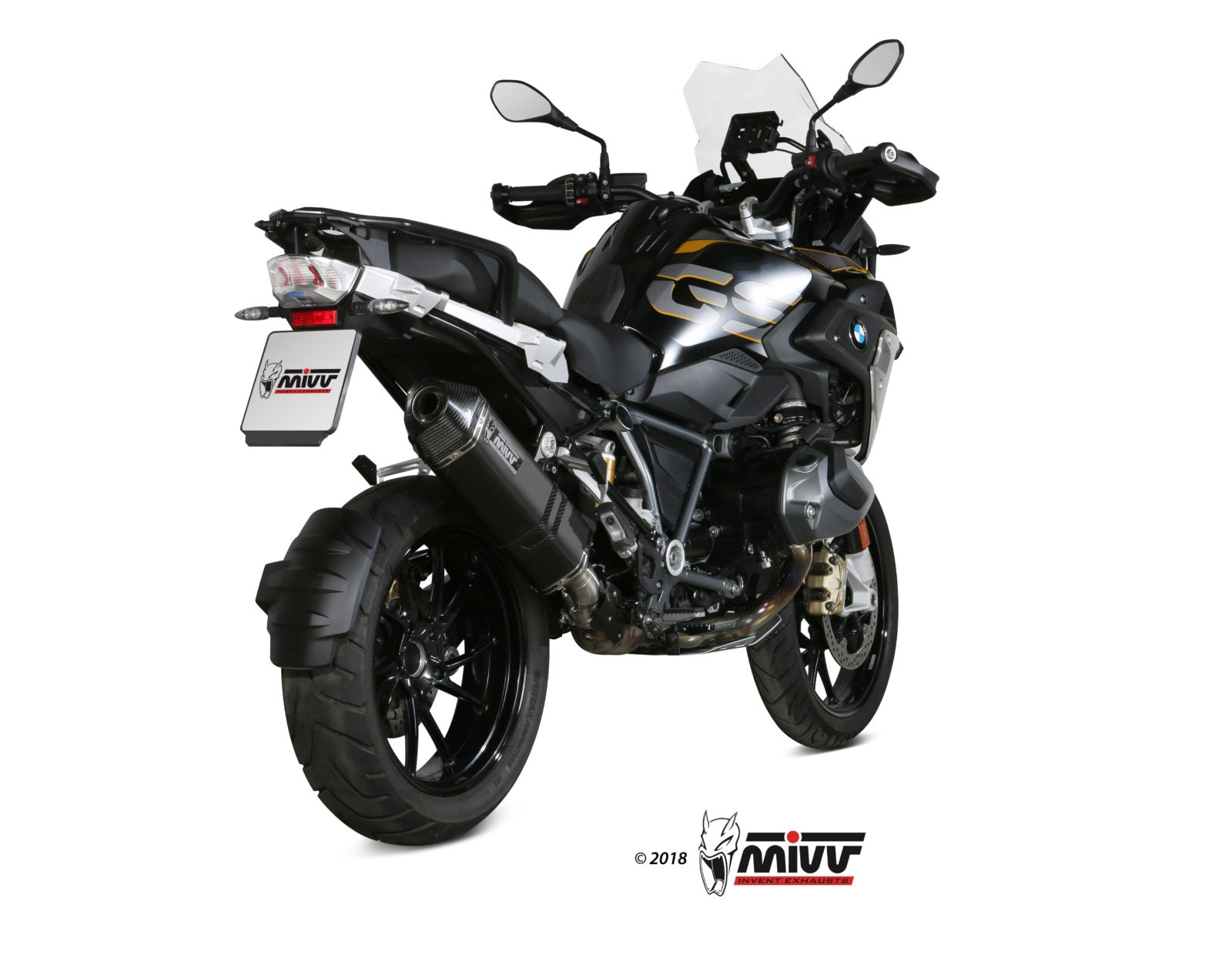 TERMINALE DI SCARICO INOX NERO MIVV SPEED EDGE BMW R 1250 GS/ADVENTURE 2019-23