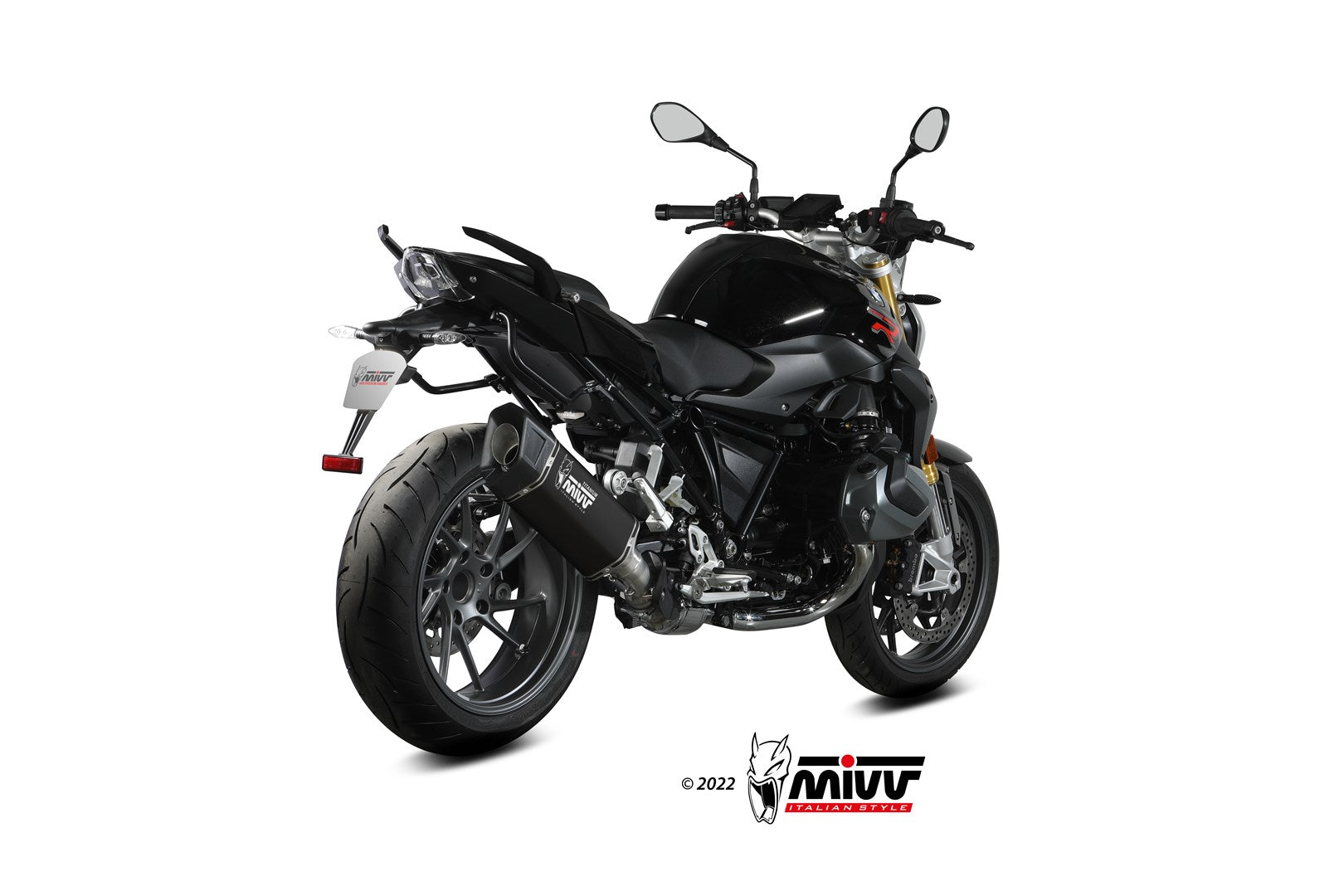 TERMINALE DI SCARICO IN TITANIO NERO MIVV SR-1 BMW R 1250 R / RS 2021 - 2024