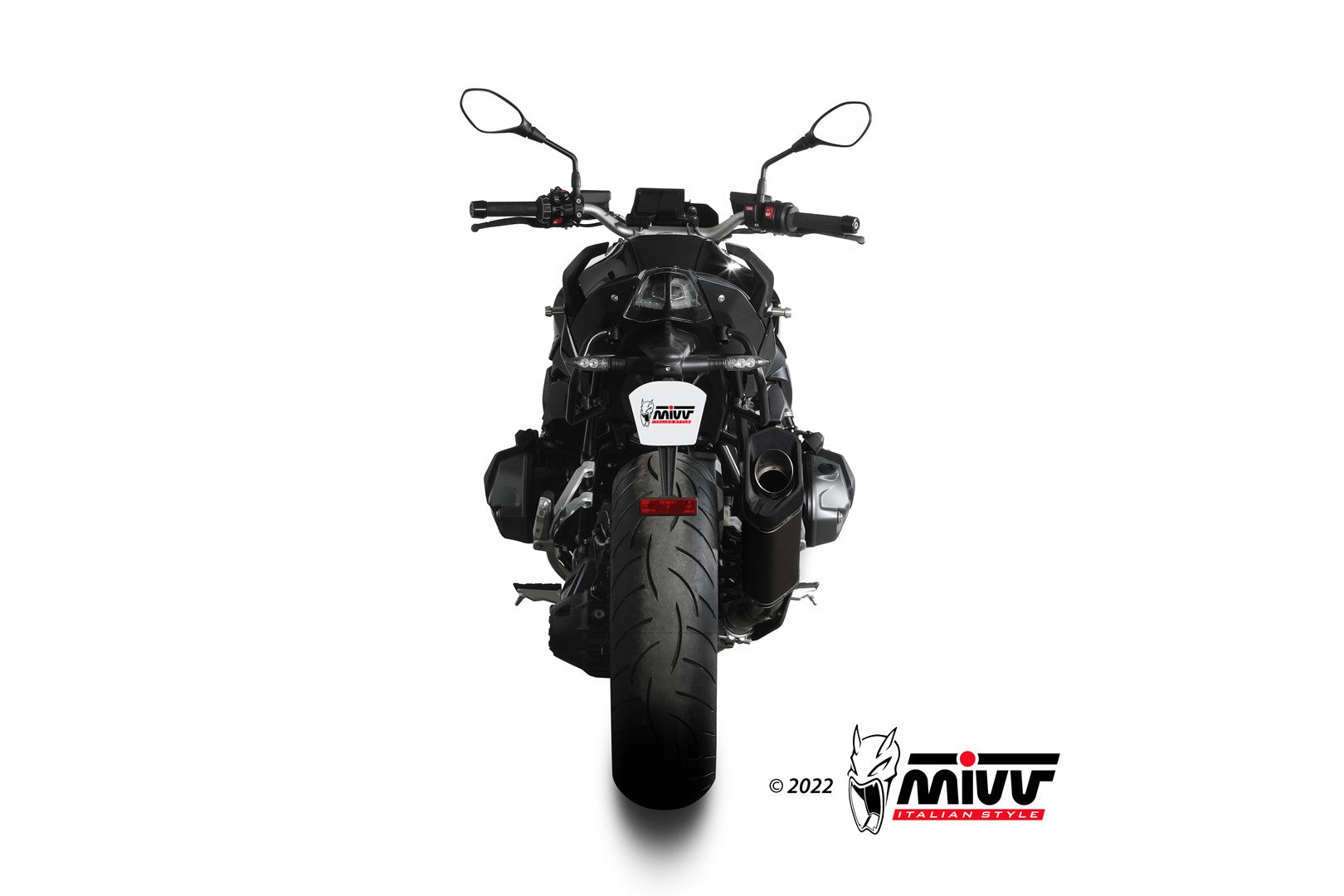 TERMINALE DI SCARICO IN TITANIO NERO MIVV SR-1 BMW R 1250 R / RS 2021 - 2024