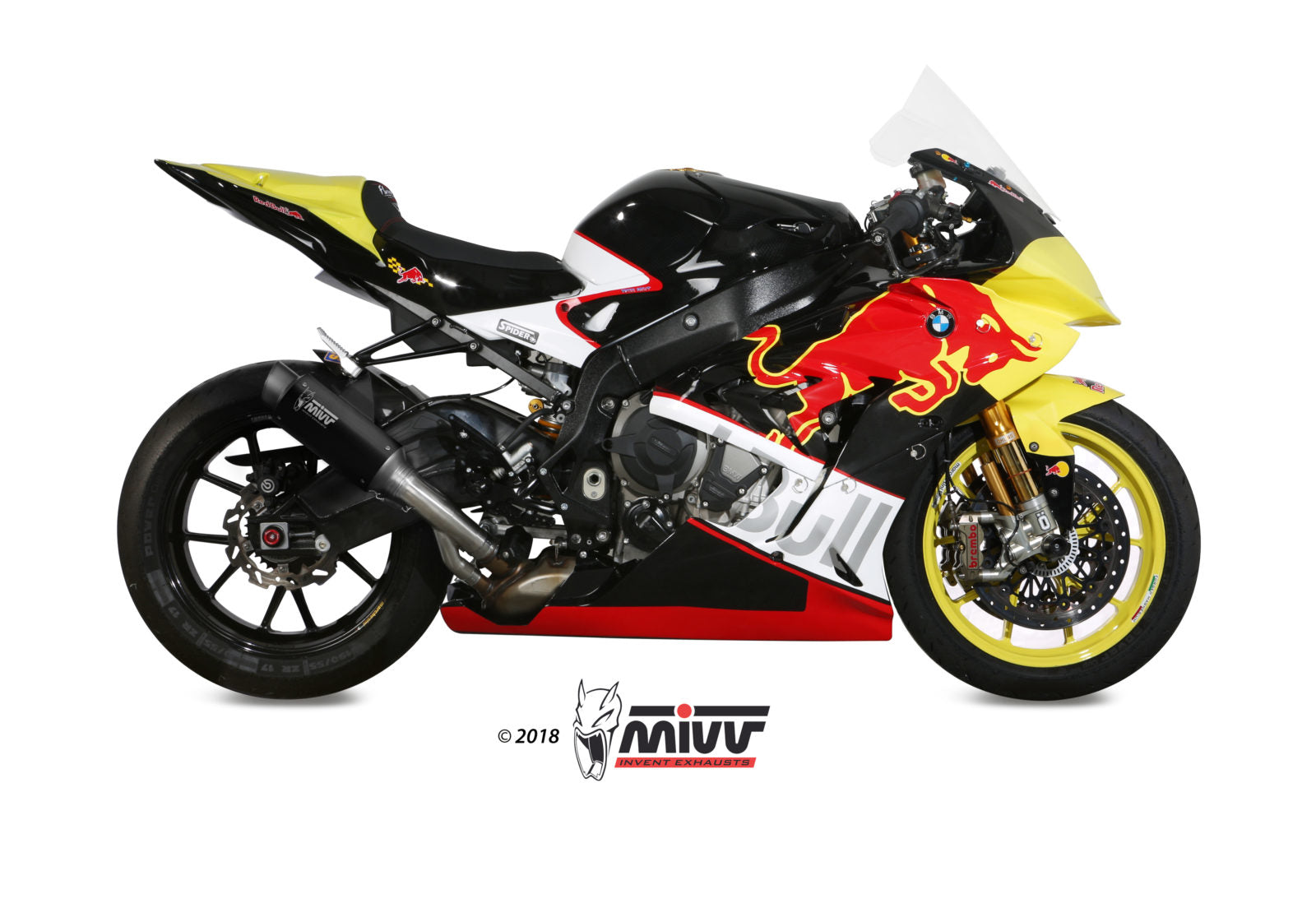 TERMINALE DI SCARICO IN ACCIAIO INOX NERO MIVV GPPRO BMW S 1000 RR 2017 - 2018