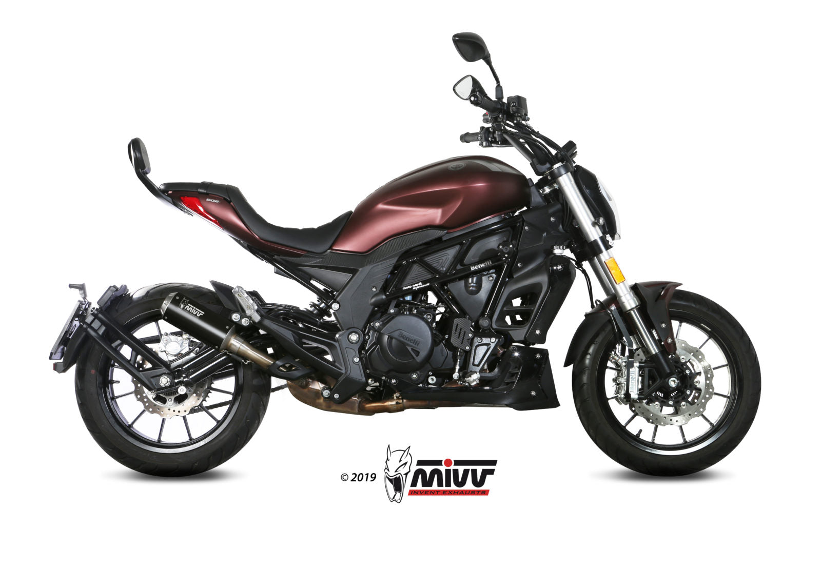 TERMINALE DI SCARICO IN ACCIAIO INOX NERO MIVV MK3 BENELLI 502C 2019 - 2024