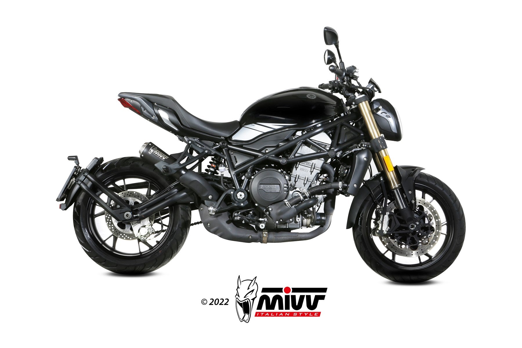 TERMINALE DI SCARICO IN ACCIAIO INOX NERO MIVV X-M1 BENELLI 752 S 2019 - 2024