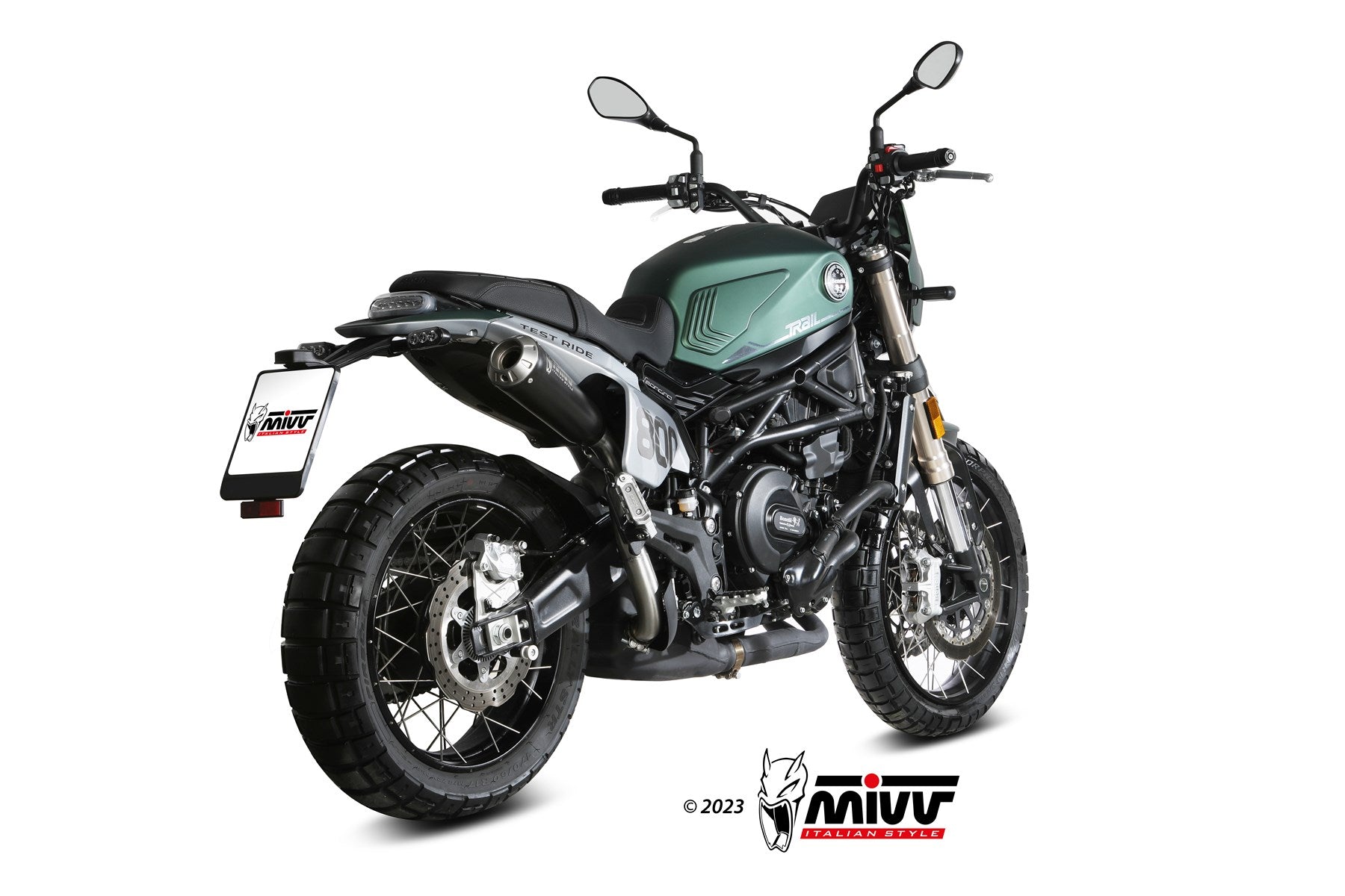 TERMINALE DI SCARICO INOX NERO MIVV X-M1 BENELLI LEONCINO 800 TRAIL 2022-24