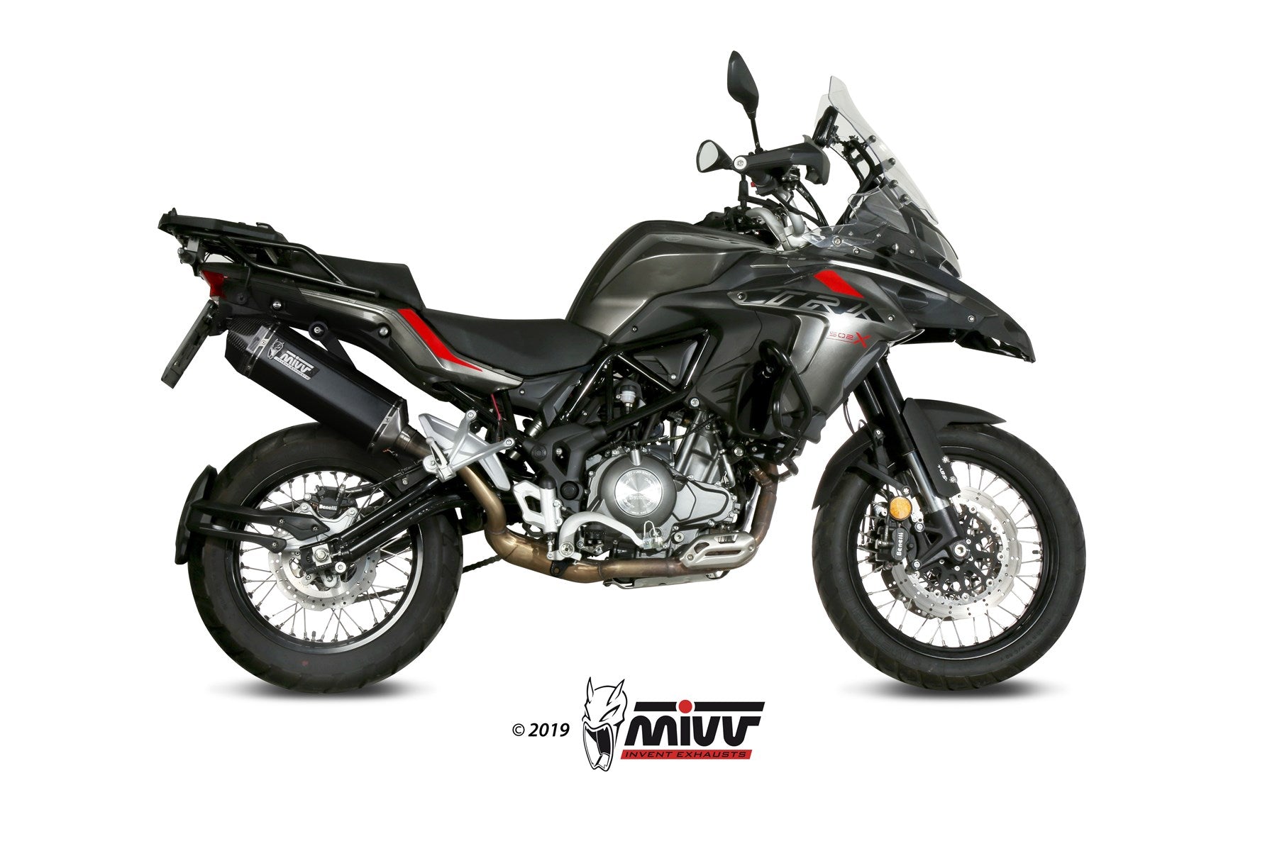 TERMINALE DI SCARICO ACCIAIO INOX NERO MIVV SPEED EDGE BENELLI TRK 502 X 2018-24