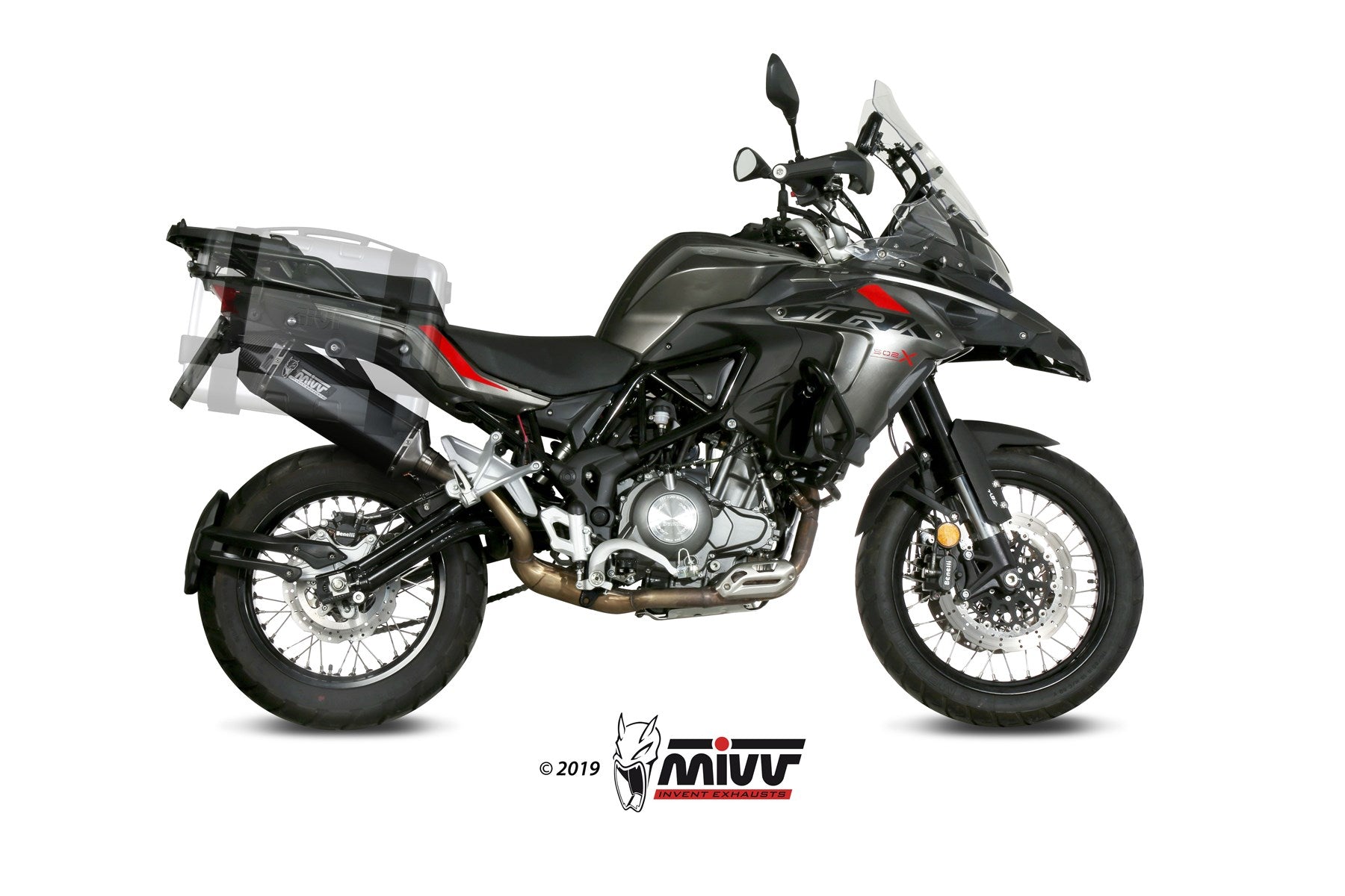 TERMINALE DI SCARICO ACCIAIO INOX NERO MIVV SPEED EDGE BENELLI TRK 502 X 2018-24