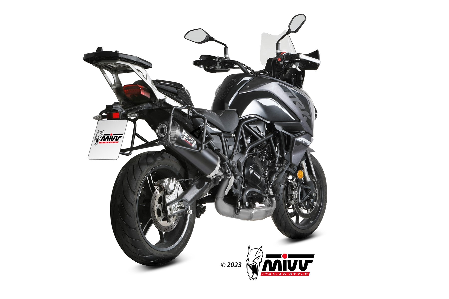 TERMINALE DI SCARICO IN ACCIAIO INOX NERO MIVV OVAL BENELLI TRK 702/X 2023-2024