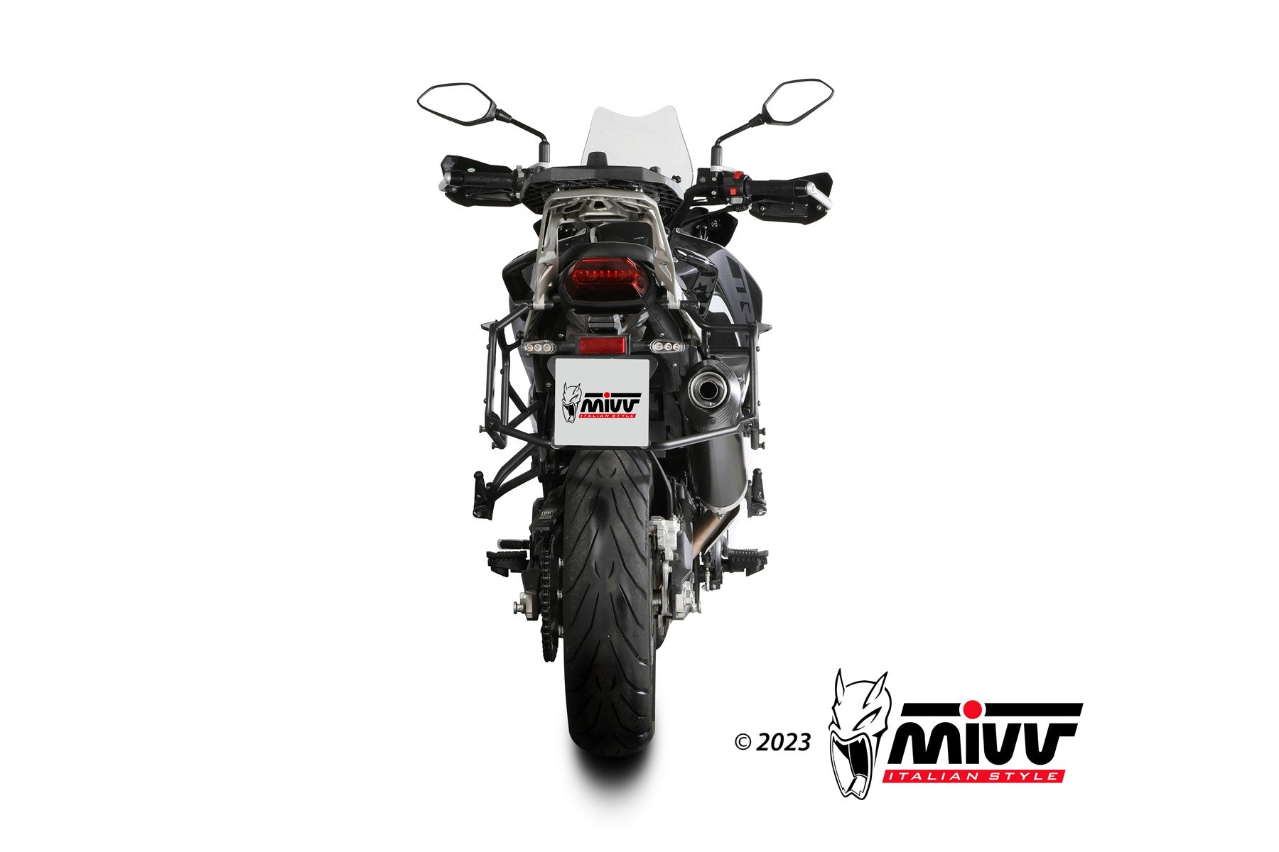 TERMINALE DI SCARICO IN ACCIAIO INOX NERO MIVV OVAL BENELLI TRK 702/X 2023-2024