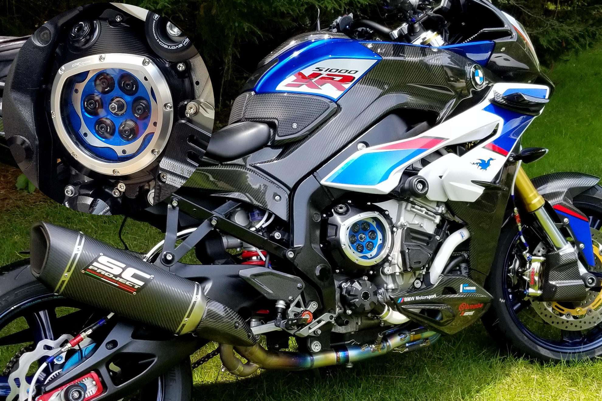 CARTER FRIZIONE TRASPARENTE CNC RACING BMW S 1000 R 2014 - 20
