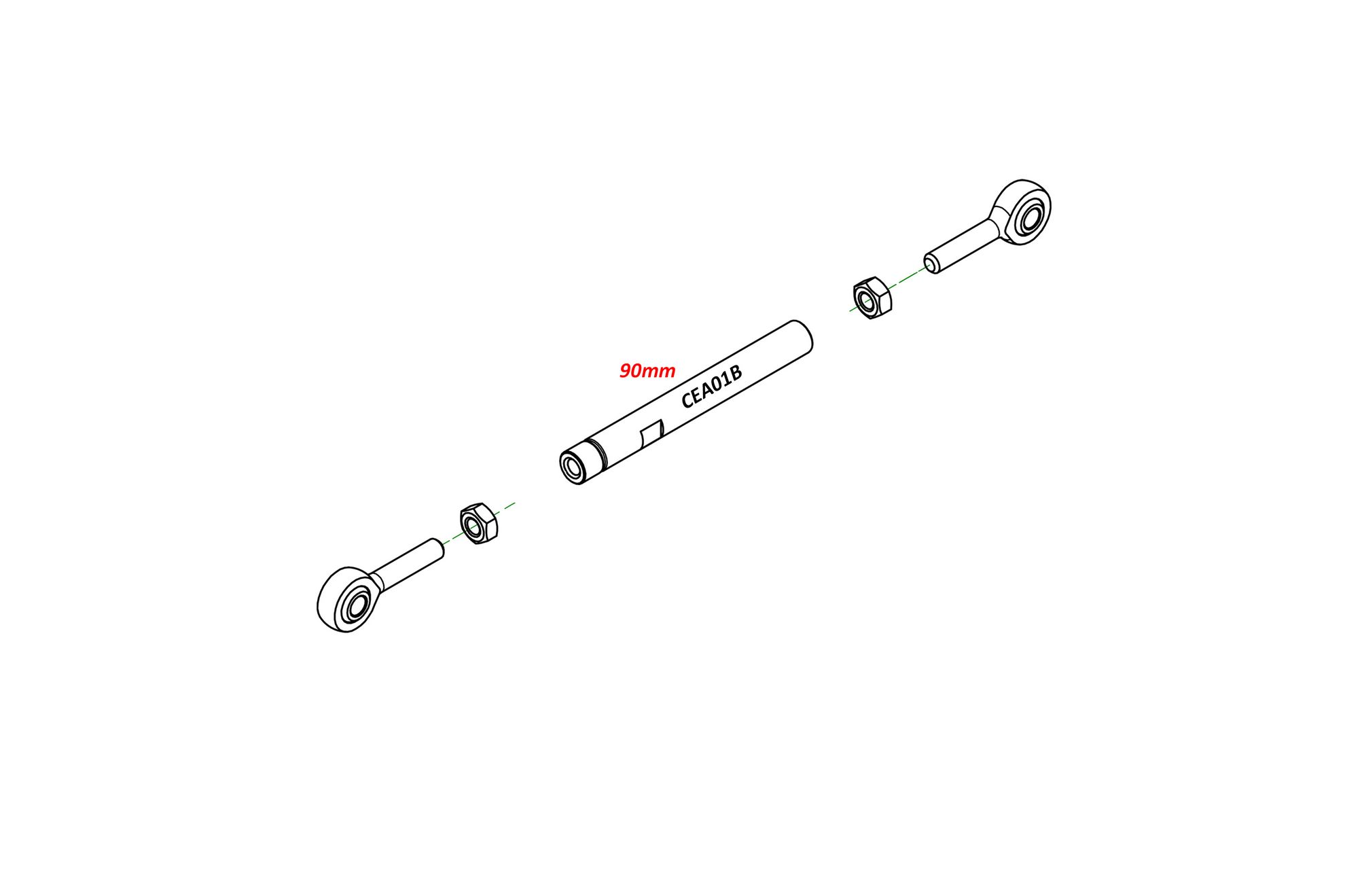 ASTA CAMBIO 170MM CNC RACING UNIVERSALE