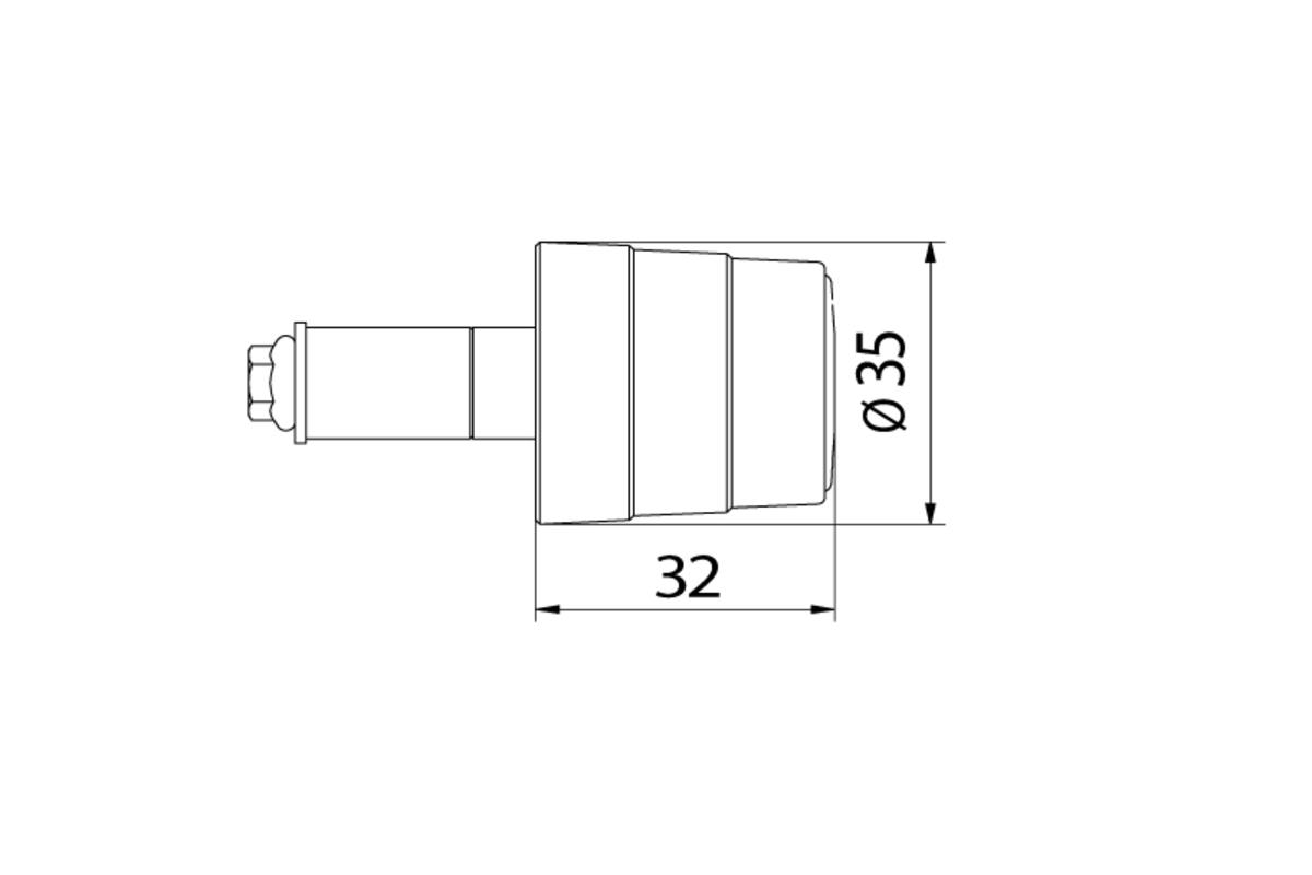 COPPIA CONTRAPPESI MANUBRIO BI-COLOR CNC RACING APRILIA RSV4 1100 2021 - 22