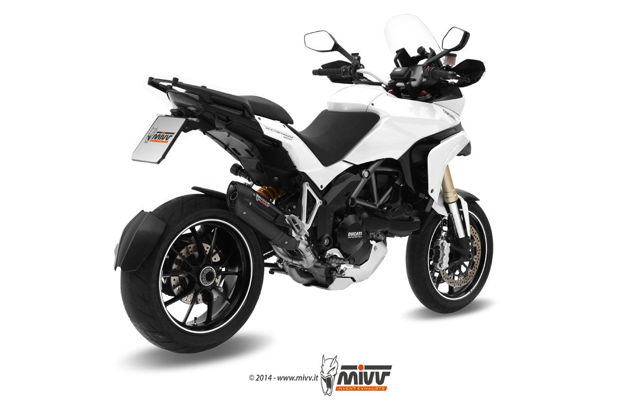 TERMINALE DI SCARICO INOX NERO MIVV SUONO DUCATI MULTISTRADA 1200 2010-14