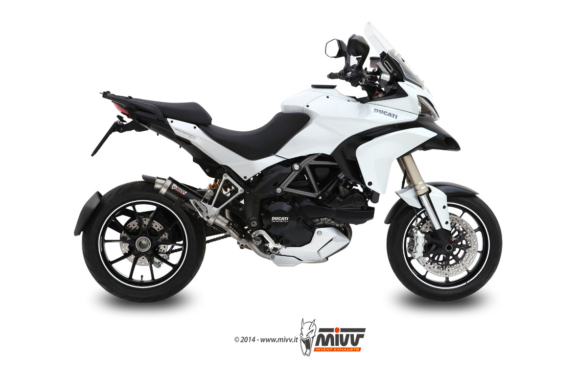 TERMINALE DI SCARICO ACCIAIO INOX NERO MIVV GP DUCATI MULTISTRADA 1200 2010-14