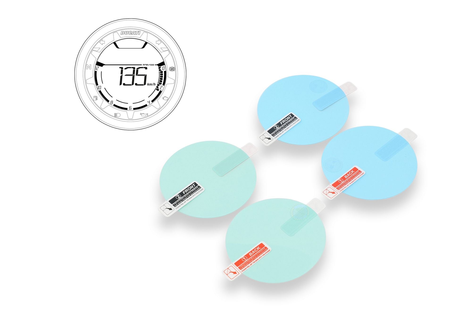 PELLICOLE STRUMENTAZIONE CNC RACING DUCATI SCRAMBLER 400 SIXTY2 2019-20