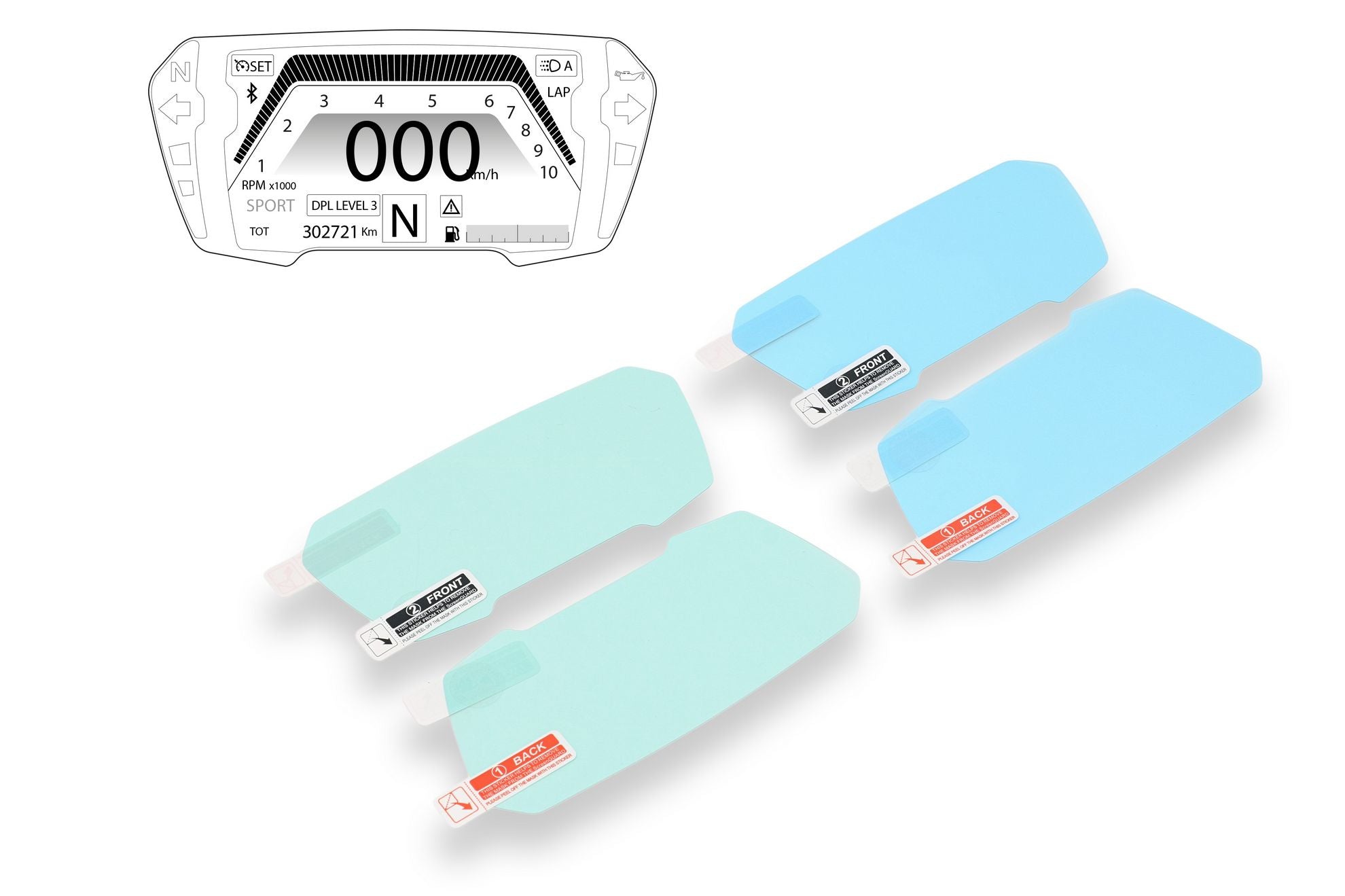 PELLICOLE PROTEZIONE STRUMENTAZIONE CNC RACING DUCATI DIAVEL 1260 S 2019 - 22