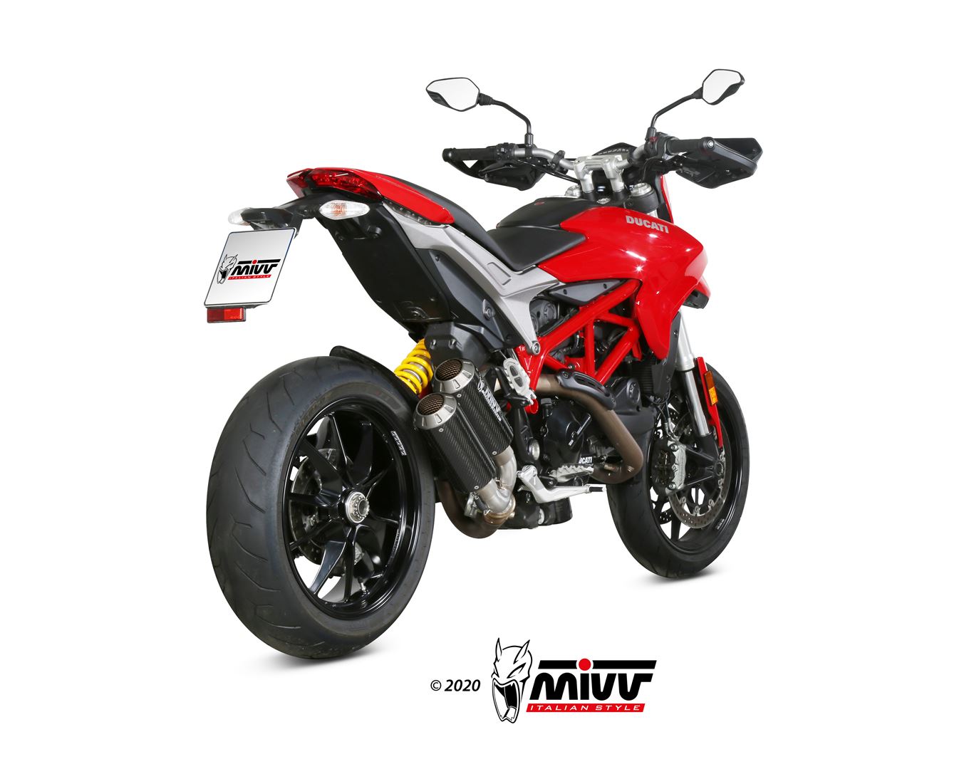 TERMINALI DI SCARICO CARBONIO RACING MIVV MK3 DUCATI HYPERMOTARD 939 2016-2018