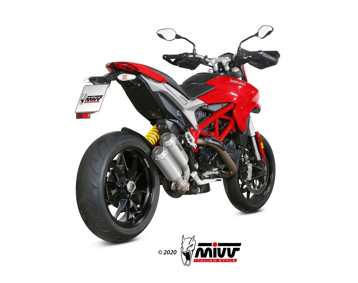 TERMINALI DI SCARICO ACCIAIO INOX RACING MIVV MK3 DUCATI HYPERMOTARD 939 2016-18