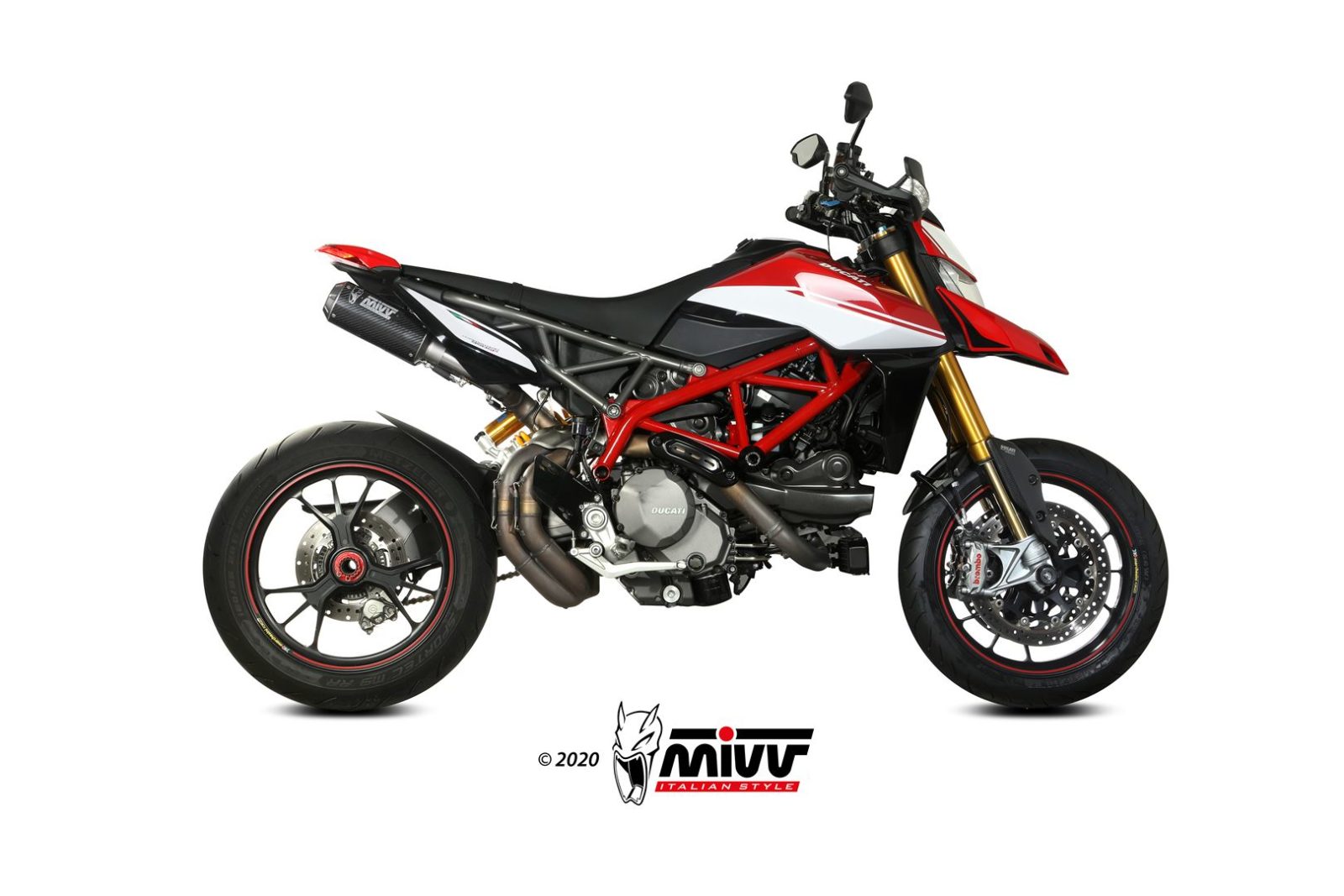 TERMINALI DI SCARICO IN CARBONIO MIVV MK3 DUCATI HYPERMOTARD 950/SP/RVE 2019-20