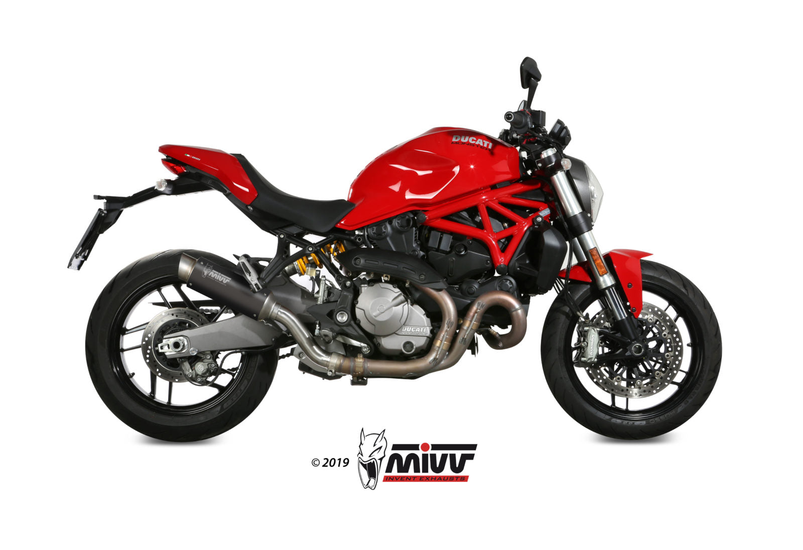 TERMINALE DI SCARICO IN ACCIAIO INOX NERO MIVV GPPRO DUCATI MONSTER 821 2018 -20
