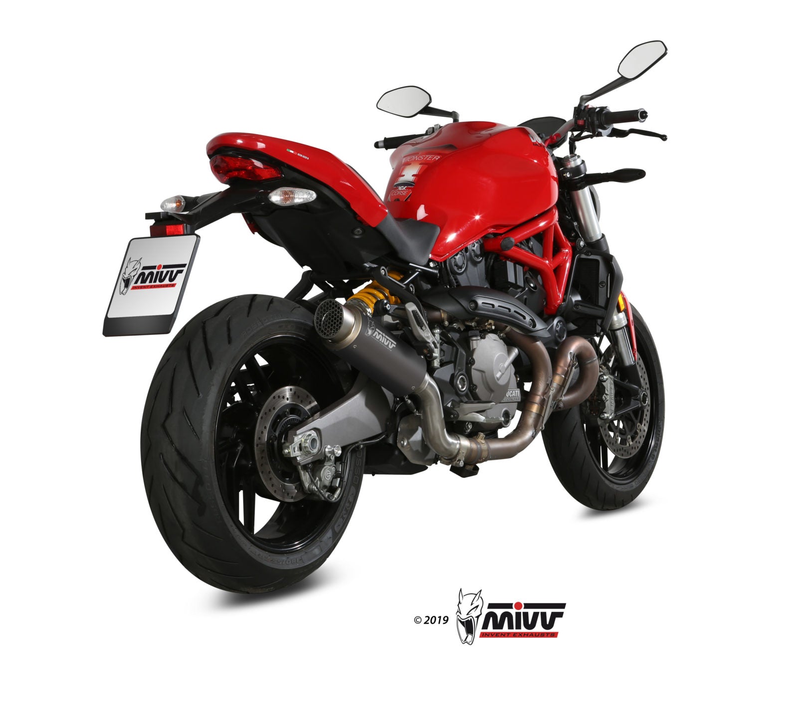 TERMINALE DI SCARICO IN ACCIAIO INOX NERO MIVV GPPRO DUCATI MONSTER 821 2018 -20