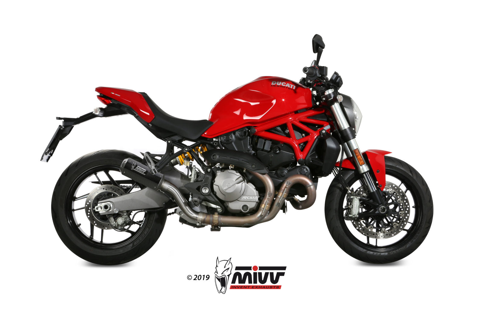 TERMINALE DI SCARICO IN CARBONIO RACING MIVV MK3 DUCATI MONSTER 821 2018 - 2020