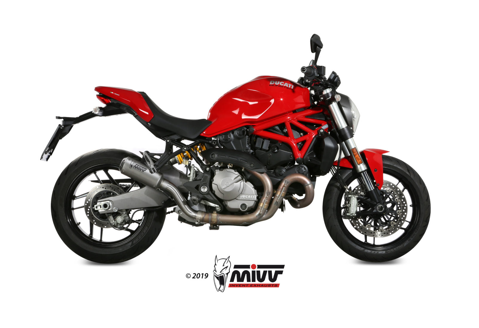 TERMINALE DI SCARICO IN ACCIAIO INOX RACING MIVV MK3 DUCATI MONSTER 821 2018 -20