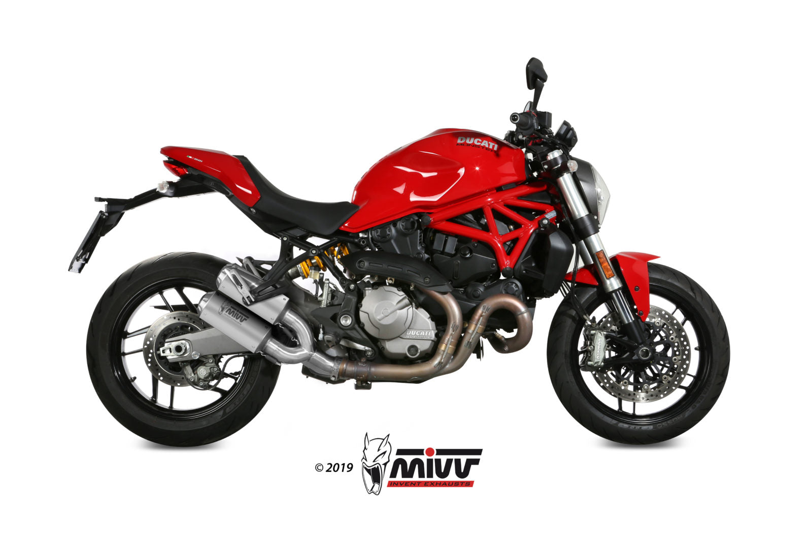 TERMINALI DI SCARICO IN ACCIAIO INOX RACING MIVV MK3 DUCATI MONSTER 821 2018 -20