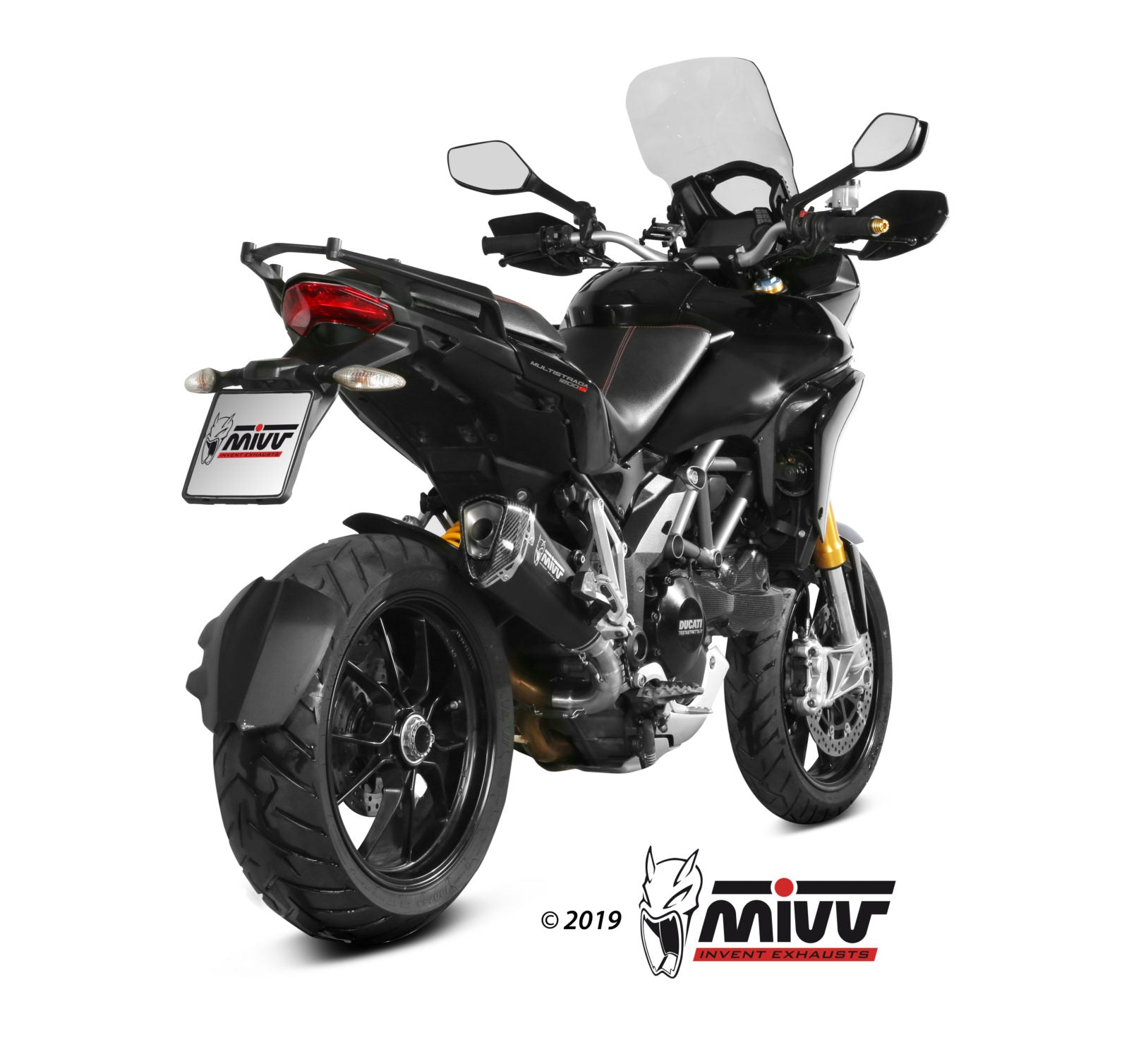 TERMINALE DI SCARICO INOX NERO MIVV DELTA RACE DUCATI MULTISTRADA 1200 2010 -14