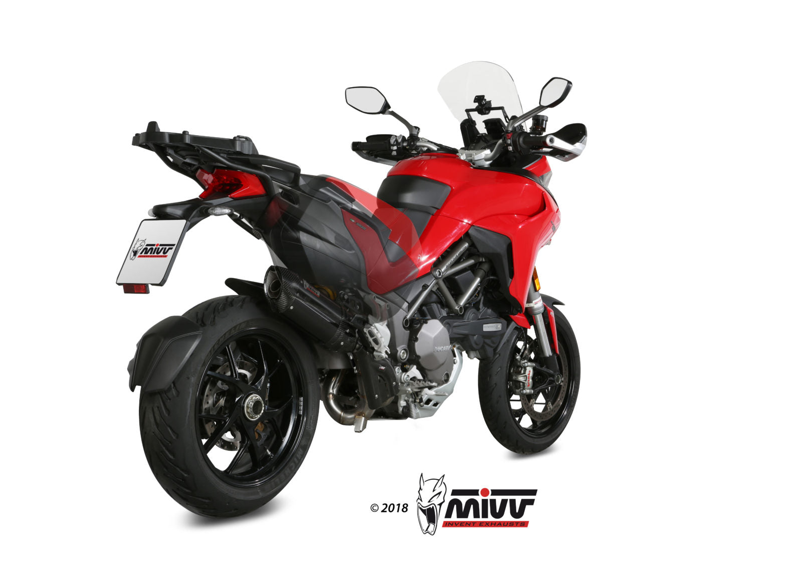 TERMINALE DI SCARICO INOX NERO RACING MIVV SUONO DUCATI MULTISTRADA 1260 2018-20