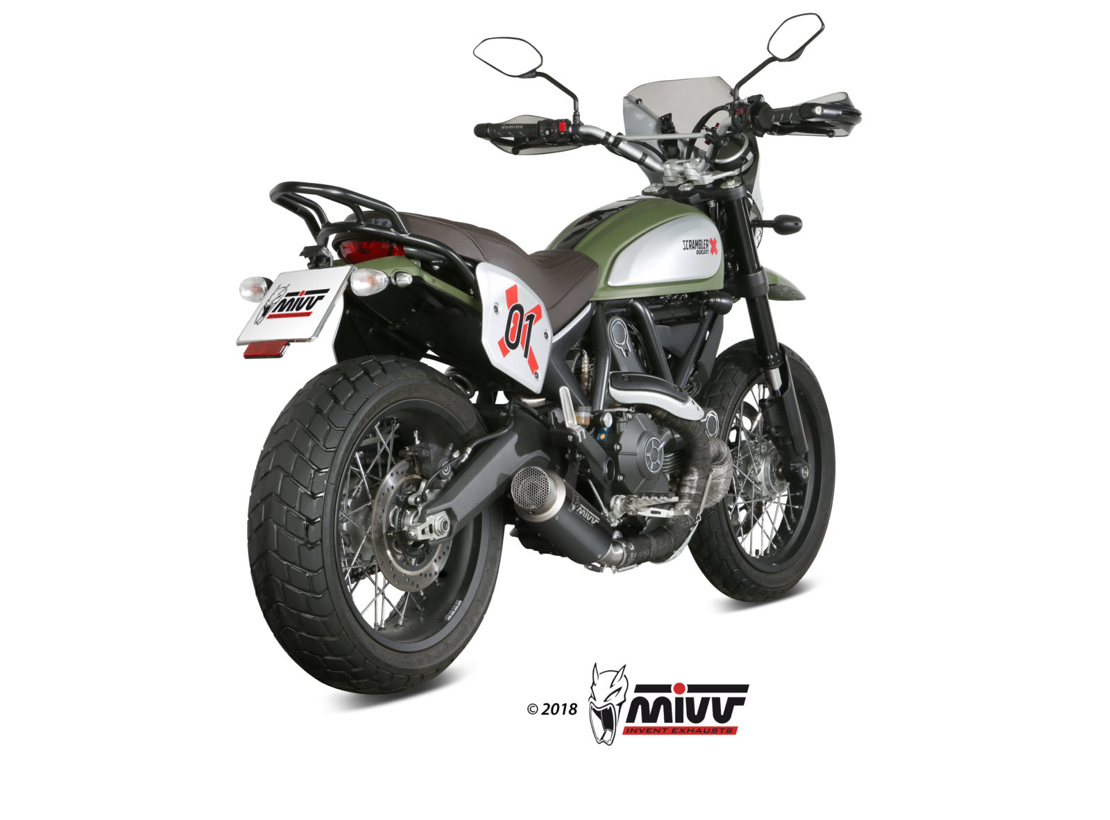 TERMINALE DI SCARICO ACCIAIO INOX NERO MIVV GPPRO DUCATI SCRAMBLER 800 2015-20