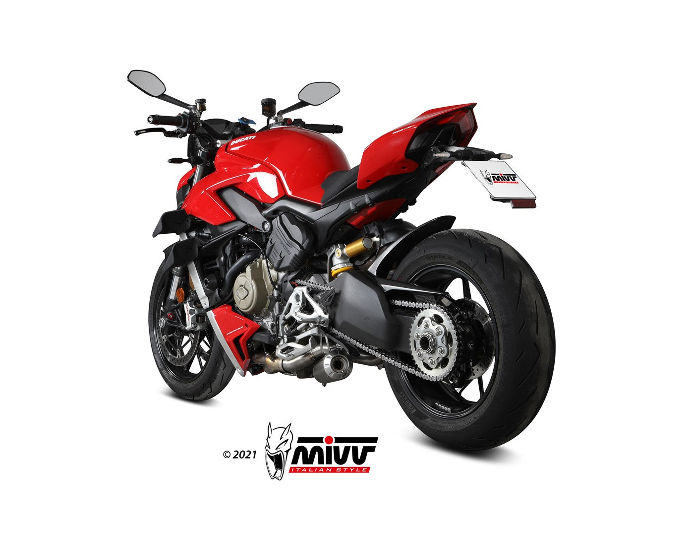 TERMINALI DI SCARICO IN TITANO RACING MIVV X-M1 DUCATI STREETFIGHTER V4 2020 -22