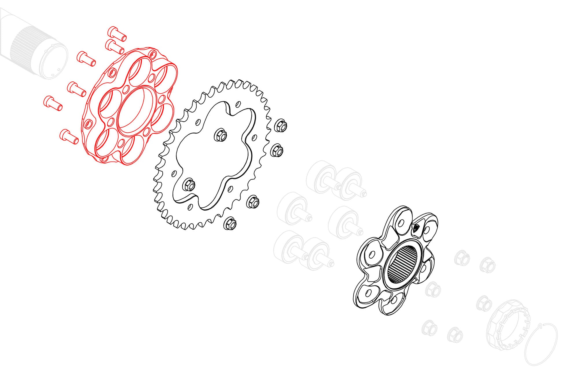 FLANGIA PARASTRAPPI NERO CNC RACING DUCATI 955 PANIGALE V2