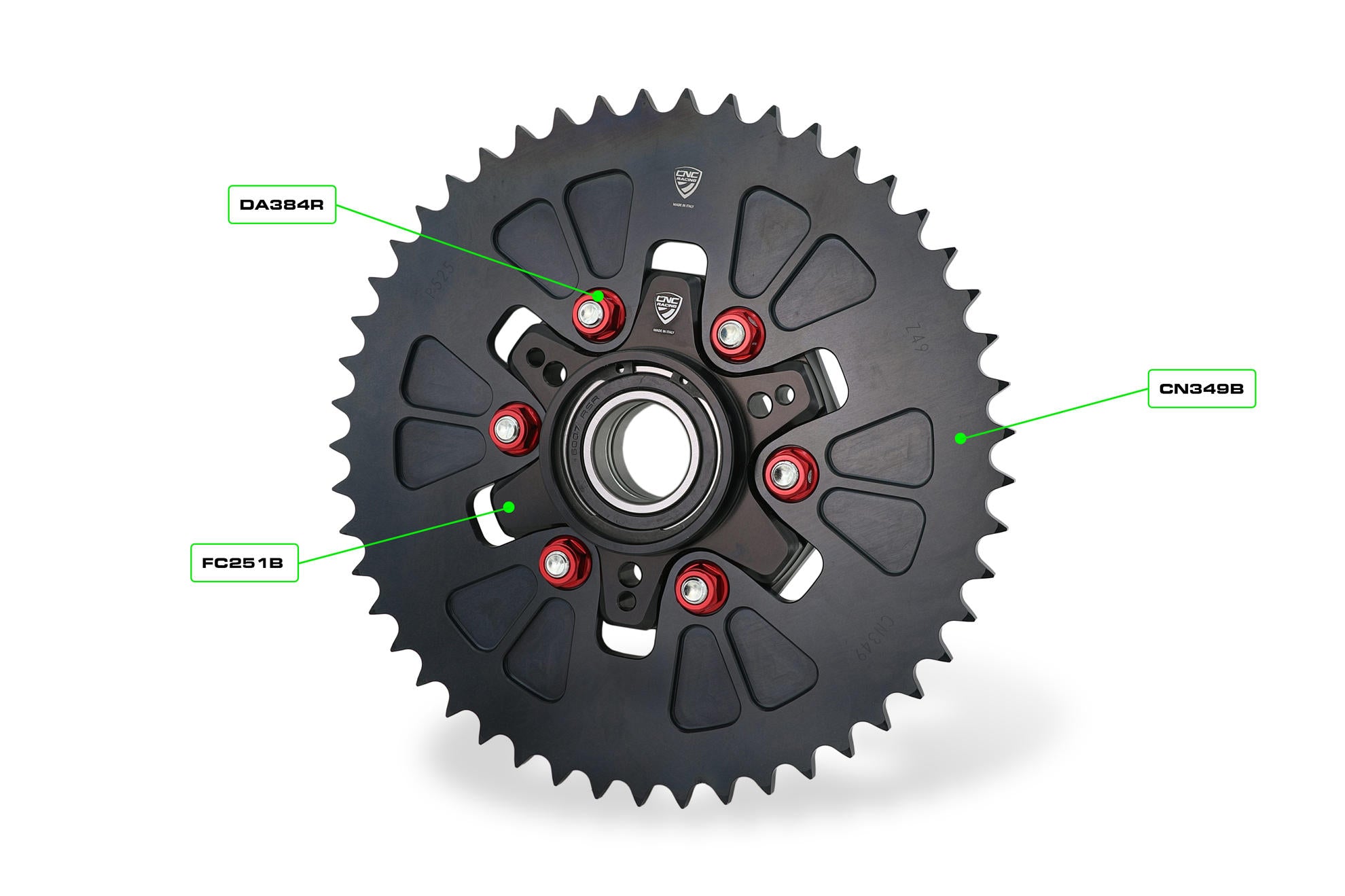FLANGIA PORTACORONA NERO CNC RACING DUCATI MULTISTRADA 950 2017-21