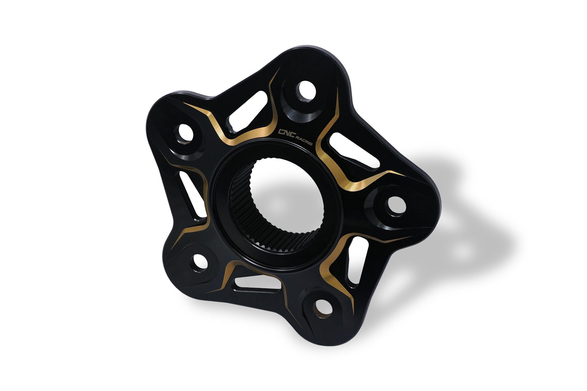 FLANGIA PORTACORONA NERO/ORO CNC RACING MV AGUSTA DRAGSTER 800 RR 2018-23