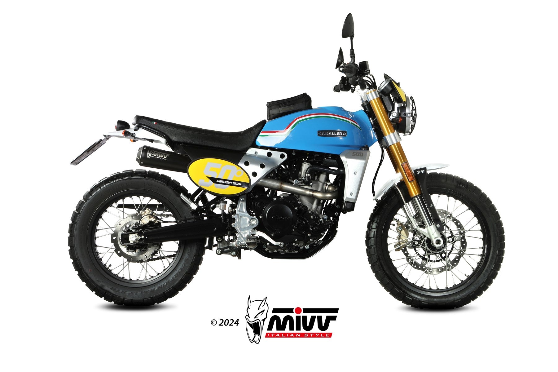 SCARICO COMPLETO INOX NERO RACING MIVV X-M1 FANTIC CABALLERO 500 2021 - 2024