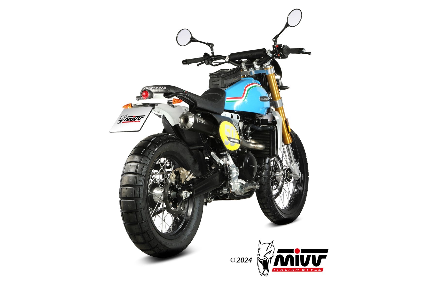 SCARICO COMPLETO INOX NERO RACING MIVV X-M1 FANTIC CABALLERO 500 2021 - 2024