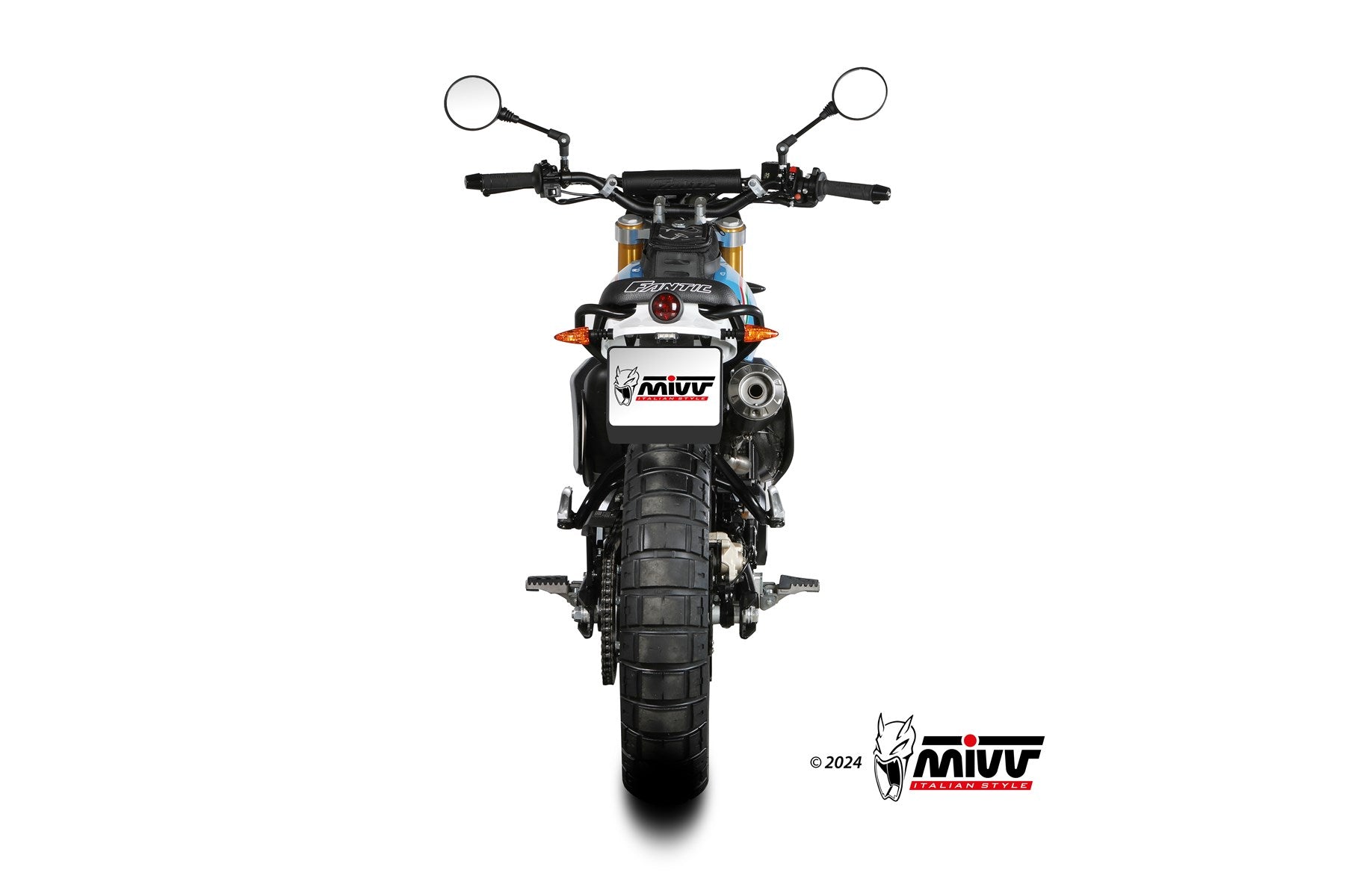 SCARICO COMPLETO INOX NERO RACING MIVV X-M1 FANTIC CABALLERO 500 2021 - 2024