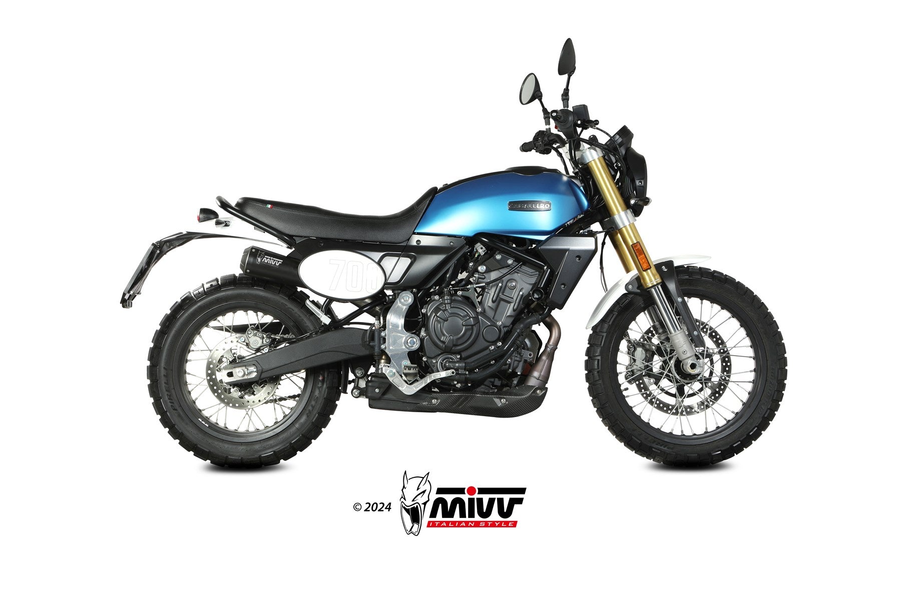 TERMINALE DI SCARICO IN ACCIAIO INOX NERO MIVV X-M1 FANTIC CABALLERO 700 2024