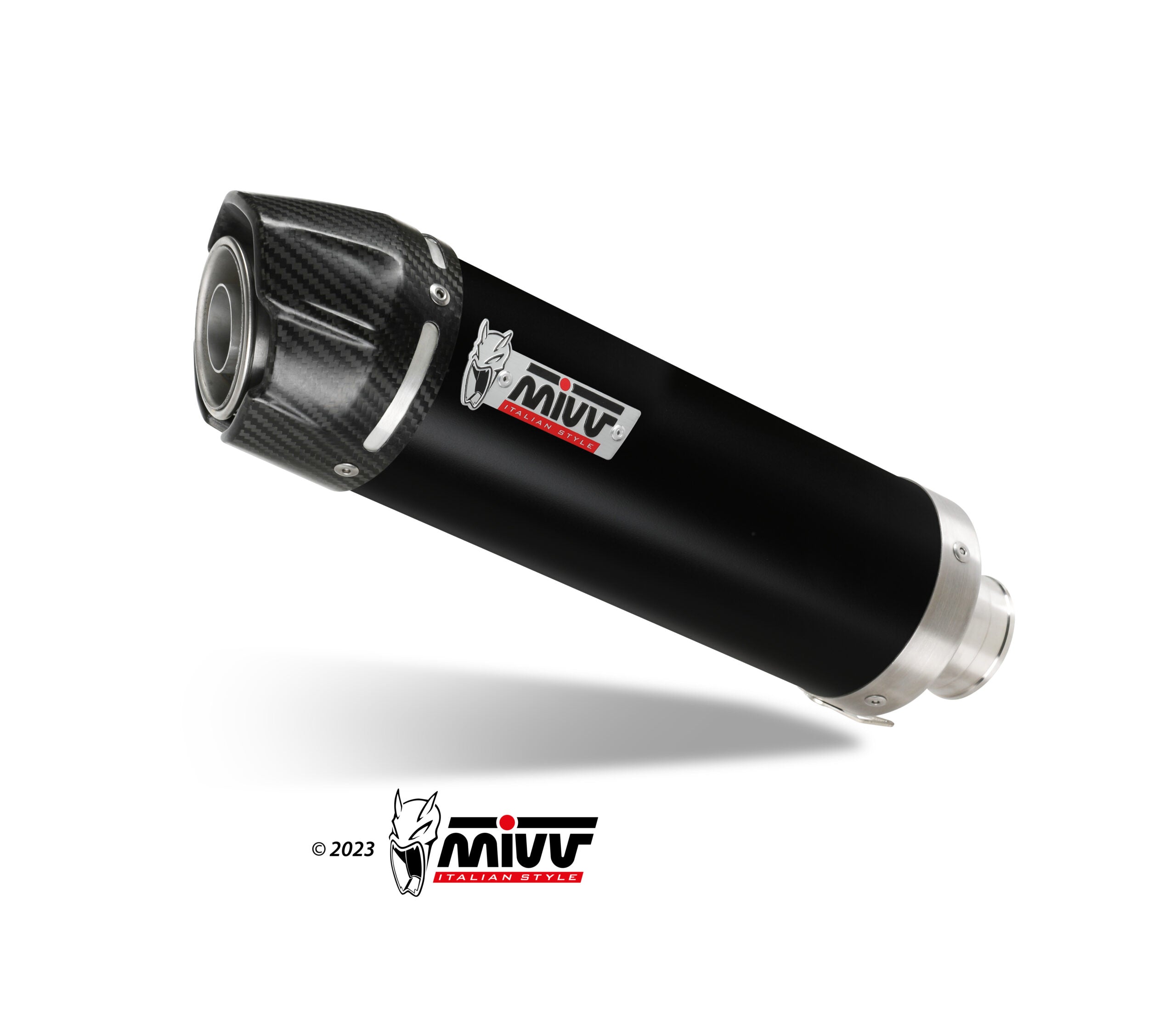 SCARICO COMPLETO ALTO IN ACCIAIO INOX NERO MIVV GP VOGE BRIVIDO 125R 2023 - 2024