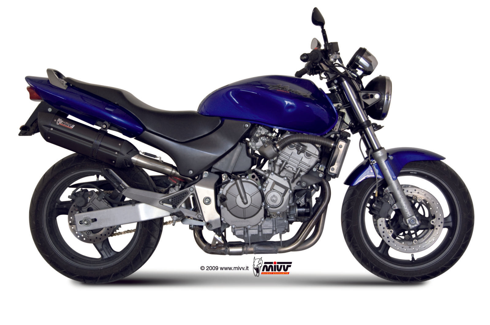 TERMINALE DI SCARICO IN ACCIAIO INOX NERO MIVV SUONO HONDA HORNET 600 1998 -2002