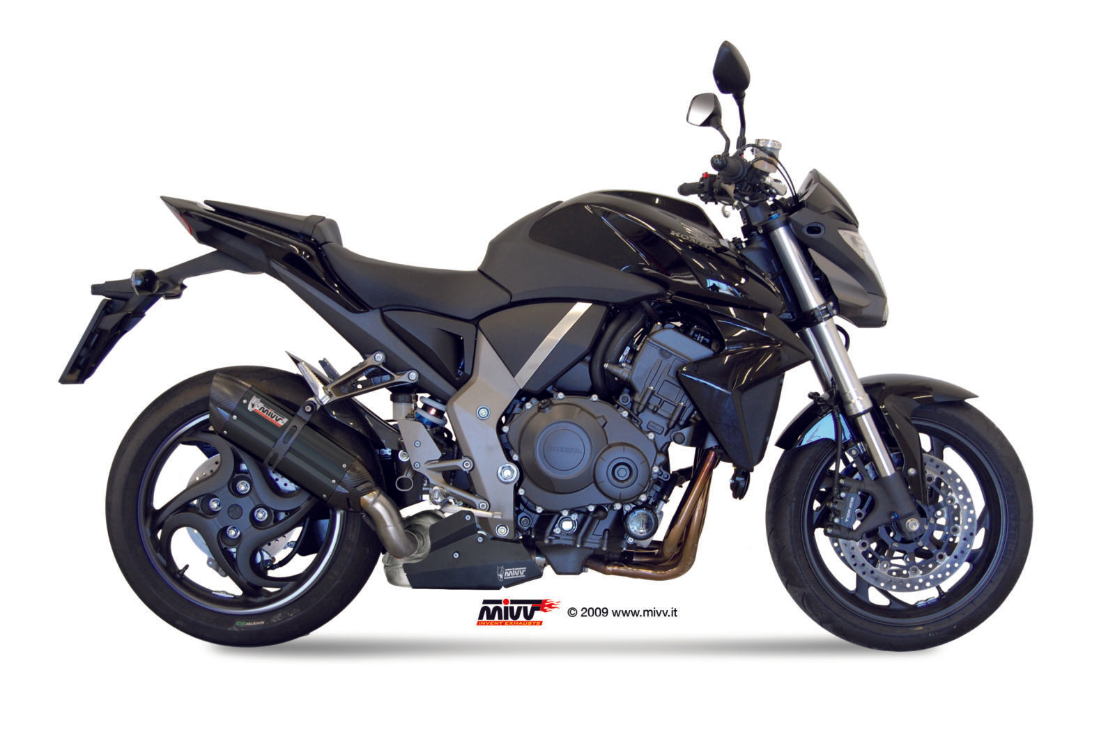 TERMINALI DI SCARICO IN ACCIAIO INOX NERO MIVV SUONO HONDA CB 1000 R 2008 - 2017