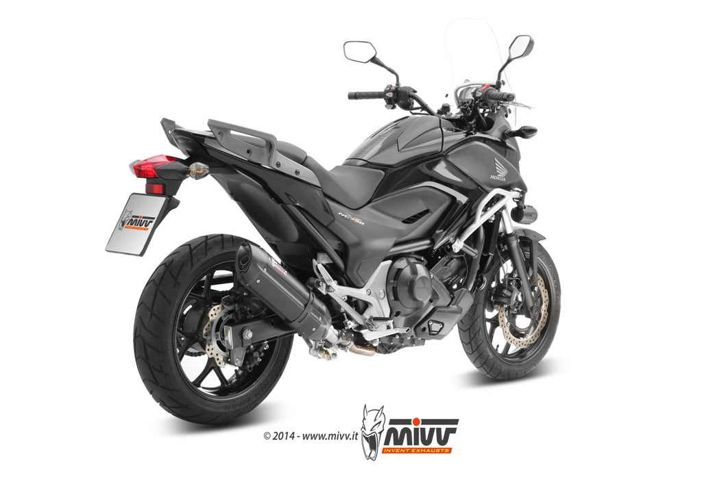 TERMINALI DI SCARICO IN ACCIAIO INOX NERO MIVV SUONO HONDA NC 750 S/X 2014 -2015