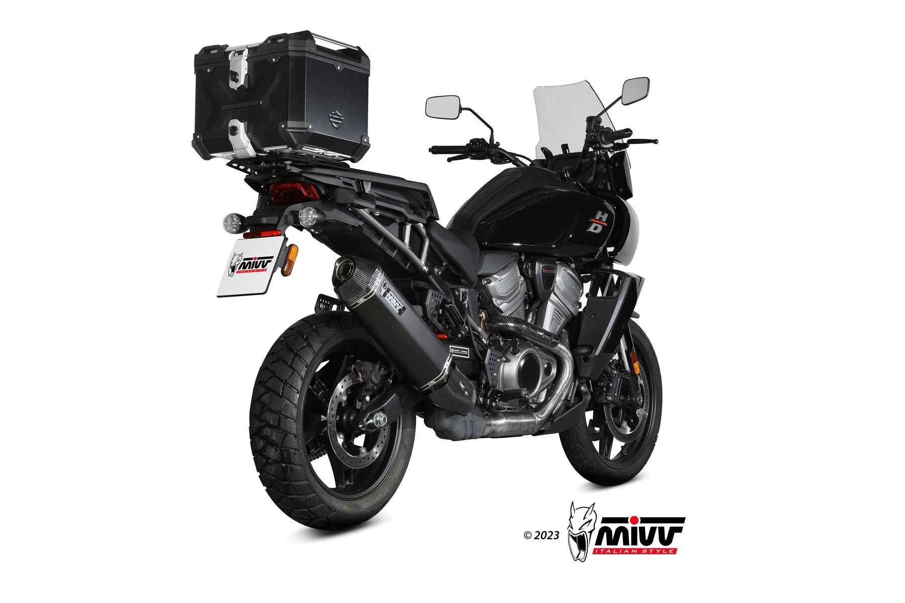 TERMINALE SCARICO INOX NERO MIVV SPEED EDGE HARLEY PAN AMERICA /SPECIAL 21-24