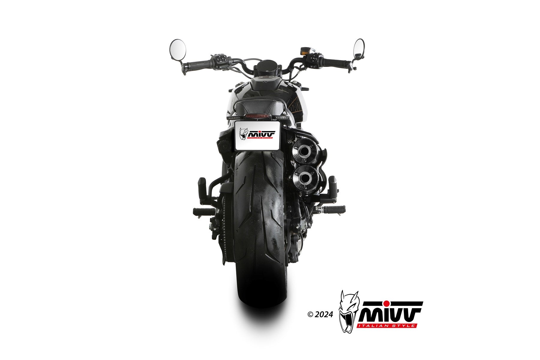 TERMINALI DI SCARICO INOX NERO MIVV HR-1 HARLEY DAVIDSON SPORTSTER S 2021-24